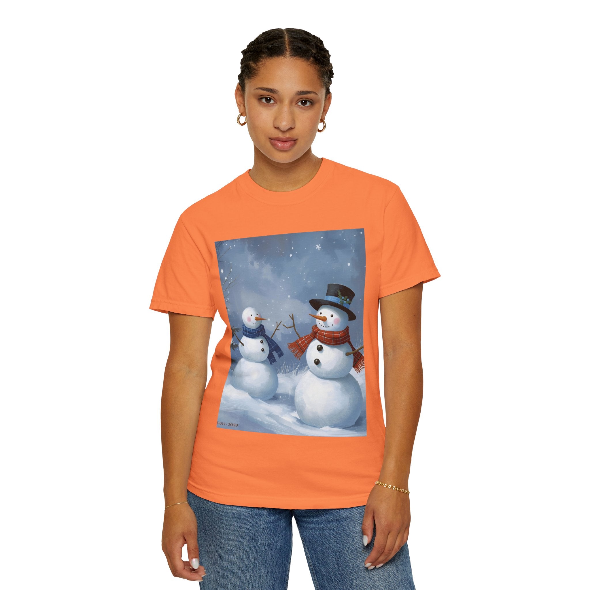 Christmas Snowman Family T-Shirt, Holiday Gift, Cozy Tee, Unisex Snowman Shirt, Festive Apparel, Winter Celebration Wear