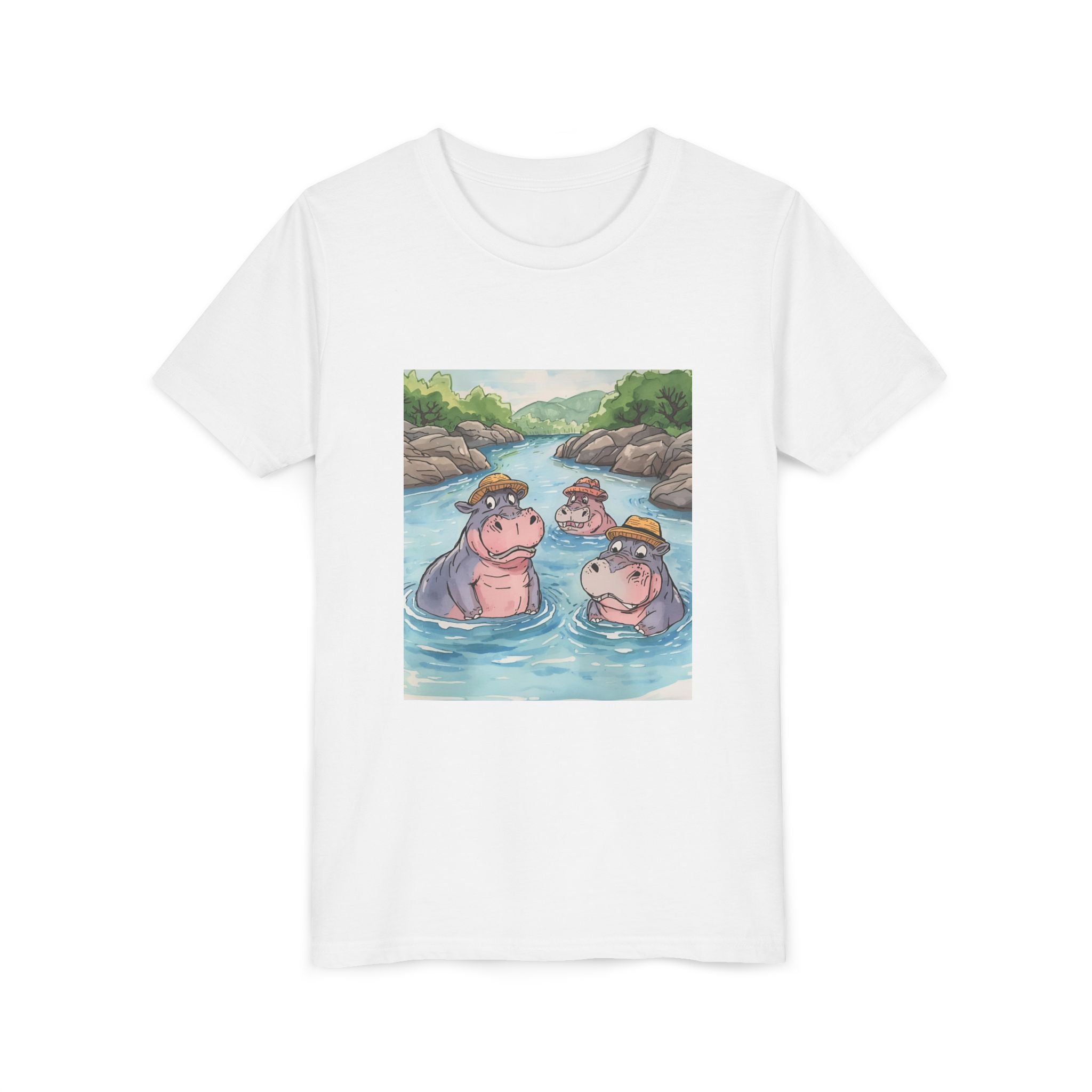 Hippo Cute Youth Short Sleeve Tee