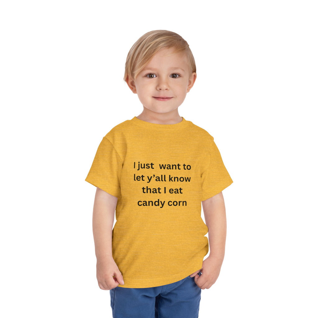 I Eat Candy Corn Candy Corn Toddler Tee, Fun Halloween Shirt, Cute Kid's Clothing, Fall Apparel, Holiday Outfit, Trick-or-Treat Top