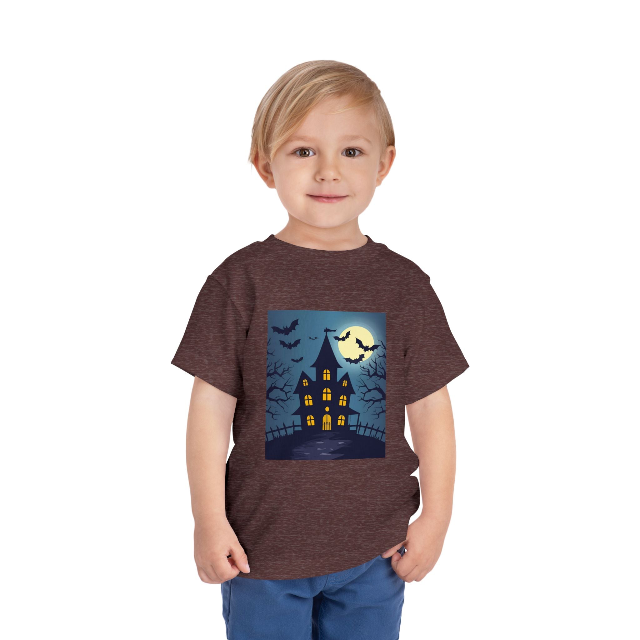 Toddler Halloween T-Shirt, Spooky Haunted House Tee, Kids Halloween Costume, Toddler Witch Shirt, Halloween Party Outfit