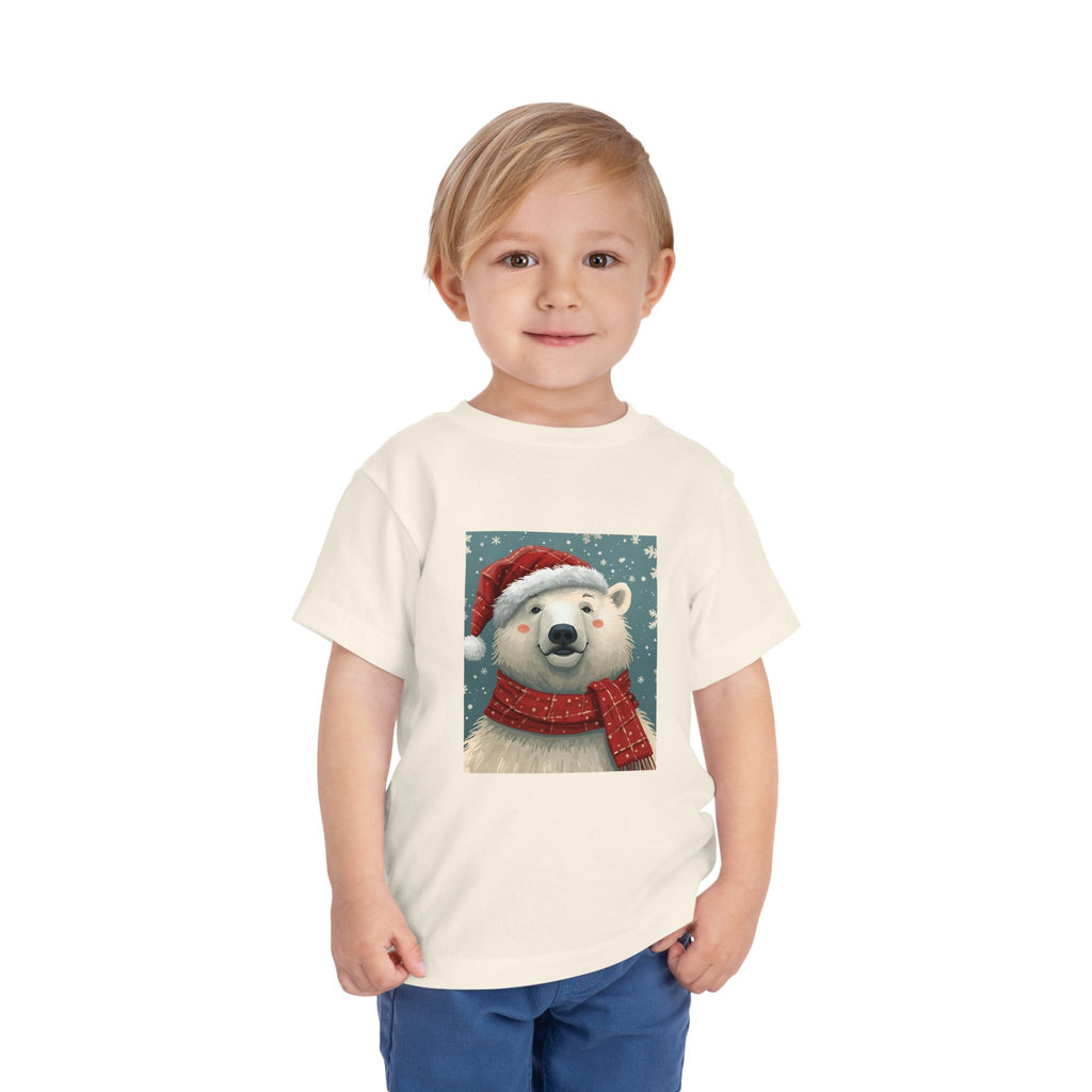Adorable Holiday Polar Bear Toddler Tee, Christmas Gift, Cute Winter Shirt, Kids Fashion, Seasonal Apparel