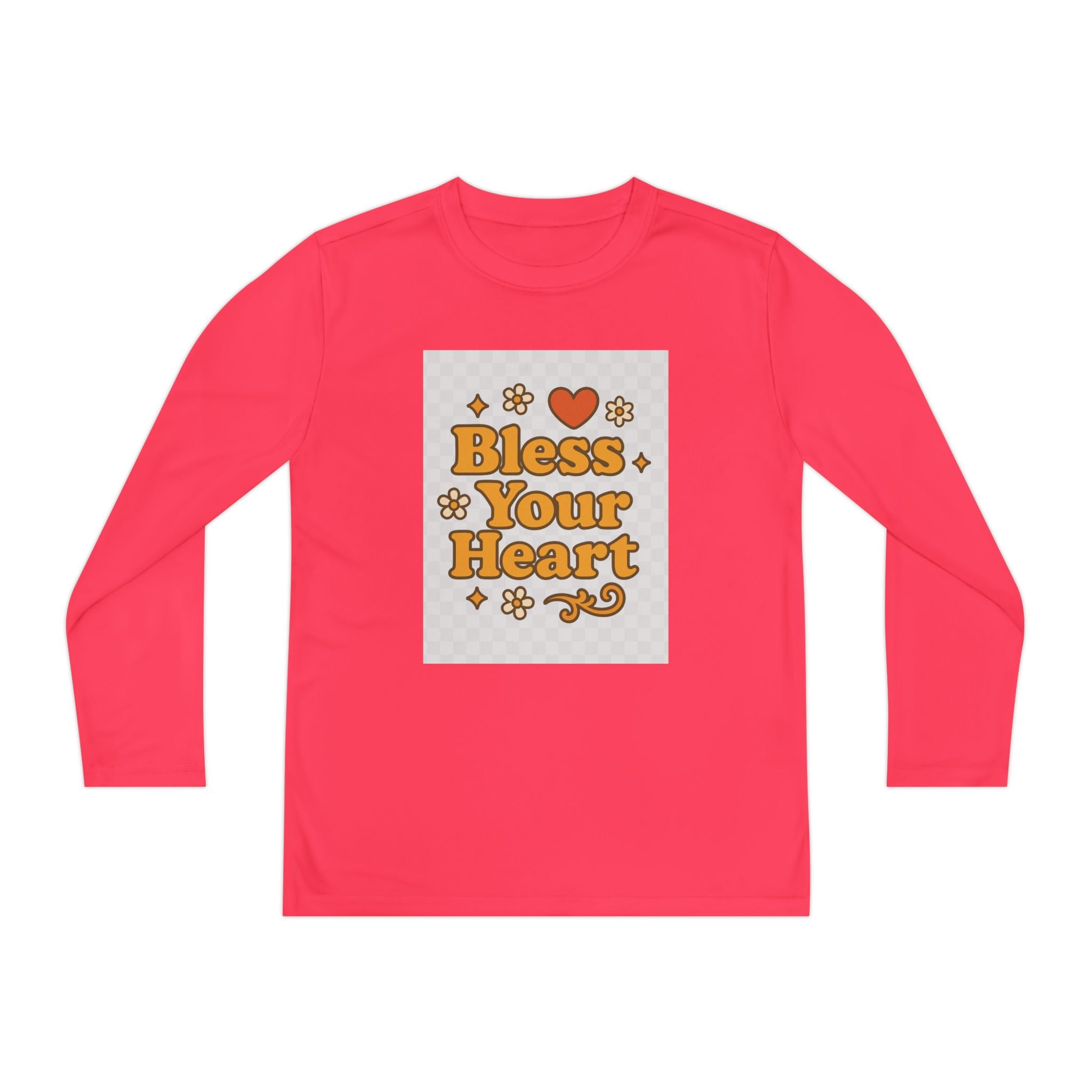 Bless Your Heart Youth Long Sleeve Competitor Tee