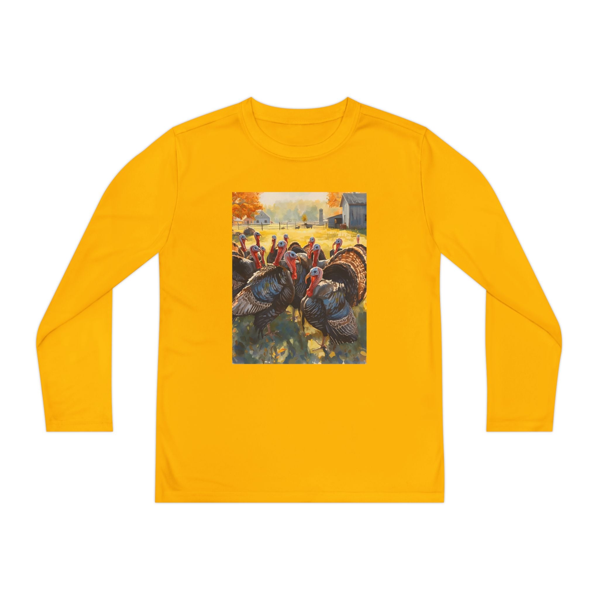 Thanksgiving Turkey Youth Long Sleeve Turkey Tee, Thanksgiving Shirt, Fall Outfit, Holiday Apparel, Kids Long Sleeve Top, Autumn Clothing