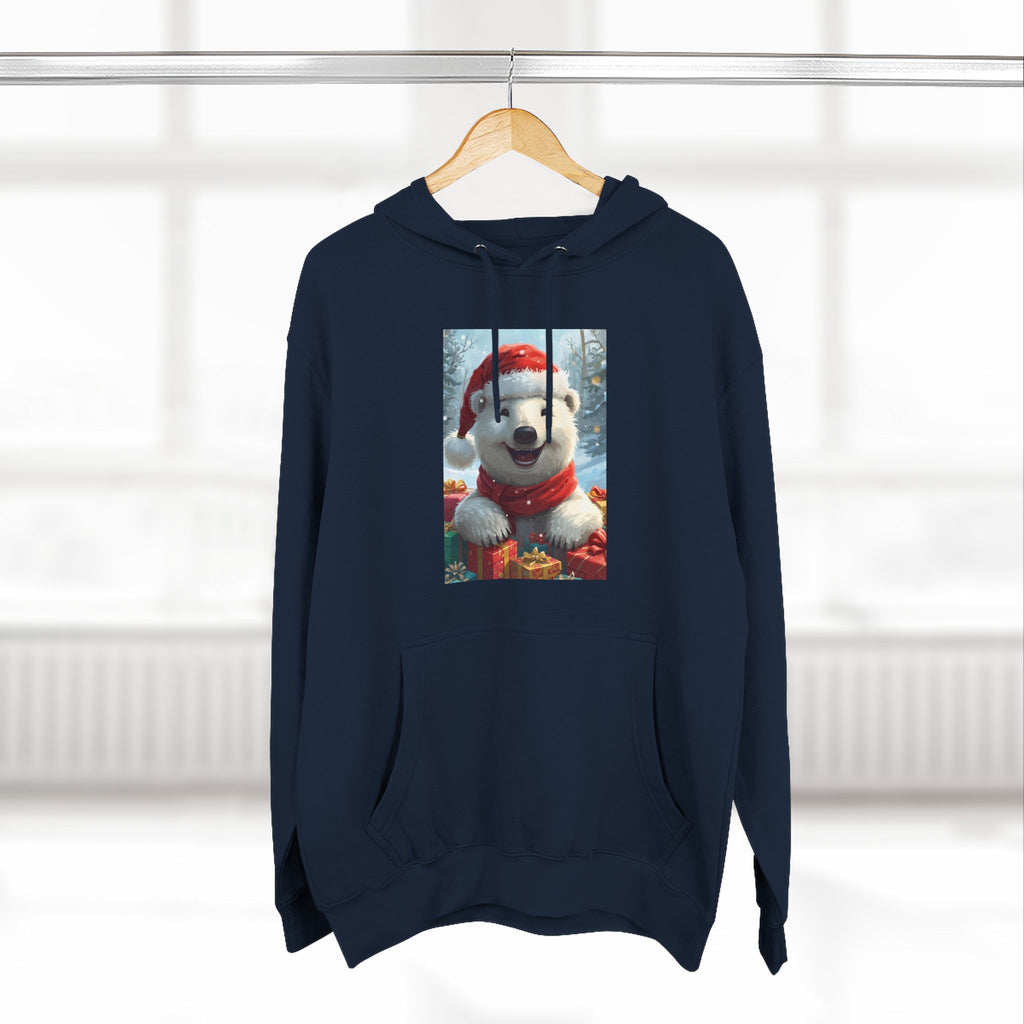 Cozy Winter Hoodie, Festive Fleece Sweatshirt with Cute Holiday Design, Perfect for Christmas Gifts, Casual Winter Wear, Dog Lover Apparel