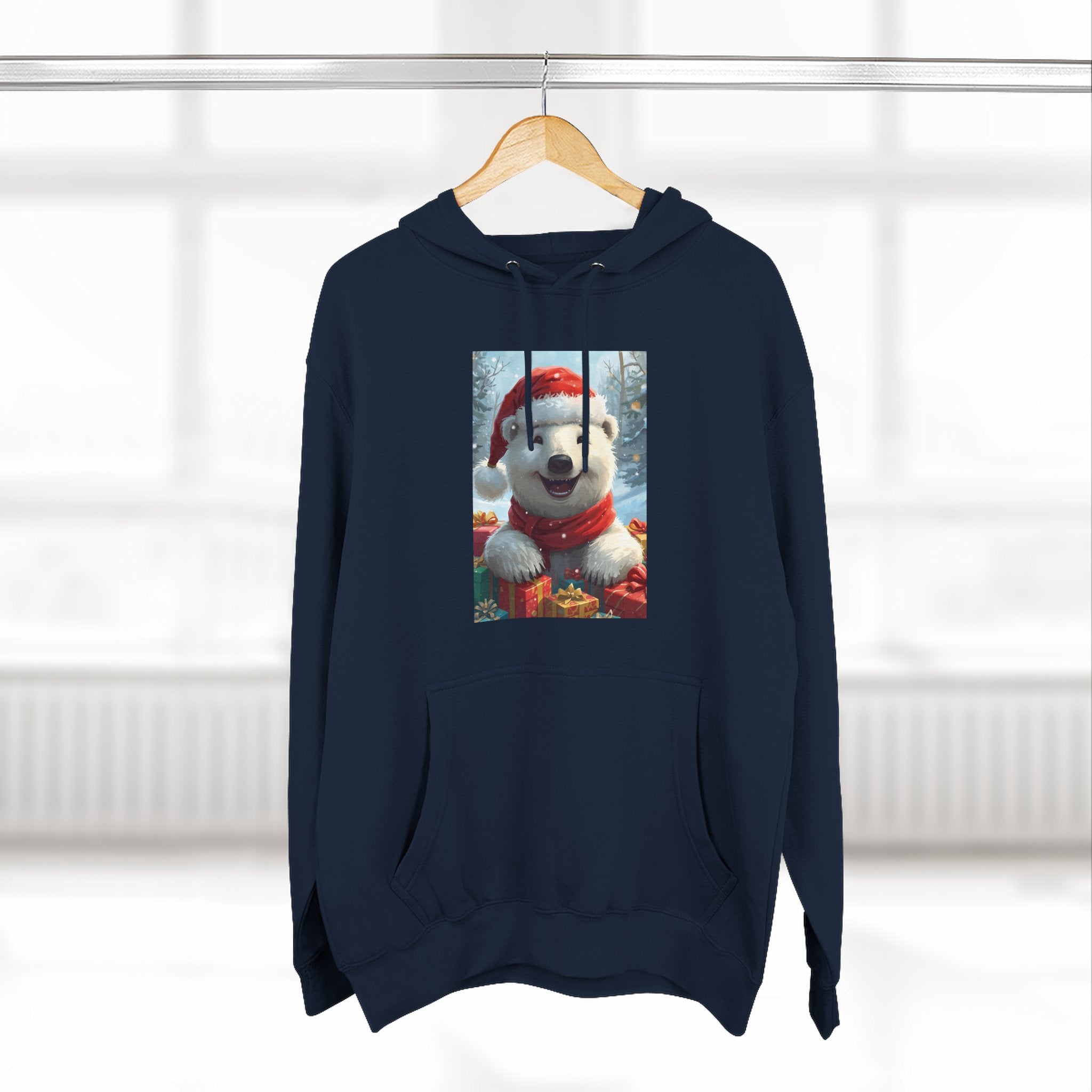 Cozy Winter Hoodie, Festive Fleece Sweatshirt with Cute Holiday Design, Perfect for Christmas Gifts, Casual Winter Wear, Dog Lover Apparel