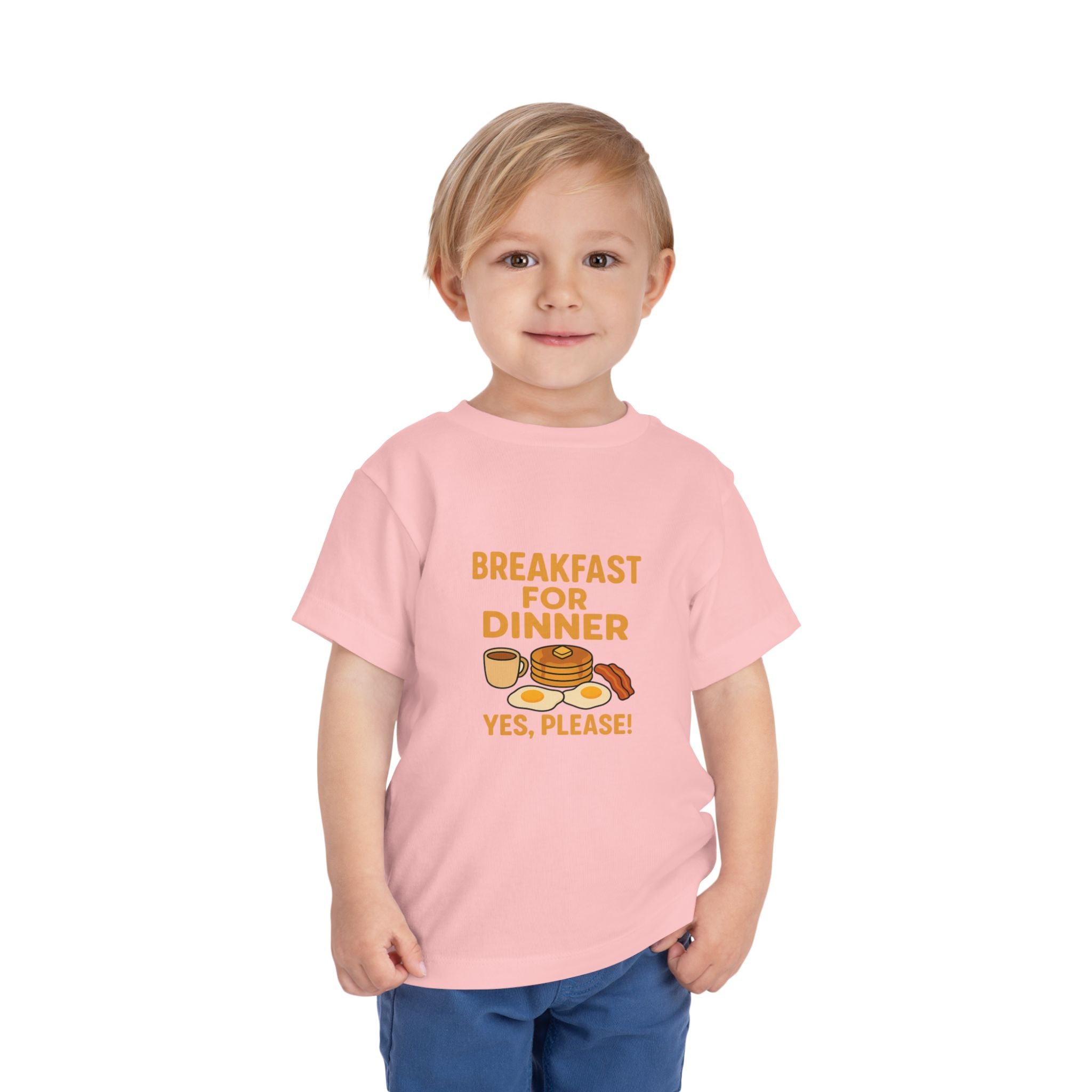 Breakfast For Dinner Toddler Short Sleeve Tee