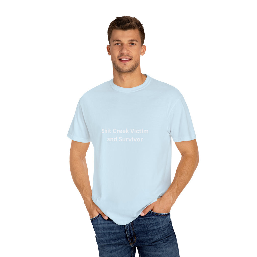 Shit Creek Survivor Garment-Dyed T-Shirt - Soft, Stylish, Perfect for Everyday Wear, Casual Outings, Gifts for Birthdays or Holidays