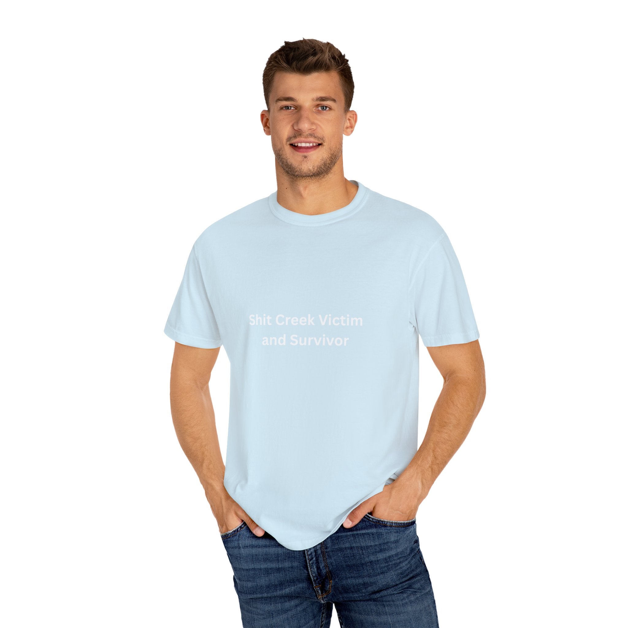 Shit Creek Survivor Garment-Dyed T-Shirt - Soft, Stylish, Perfect for Everyday Wear, Casual Outings, Gifts for Birthdays or Holidays