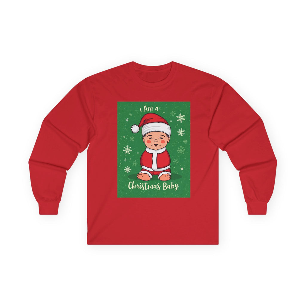 Christmas Baby Long Sleeve Tee, Holiday Shirt, Winter Apparel, Cute Baby Shirt, Unisex Holiday Clothing