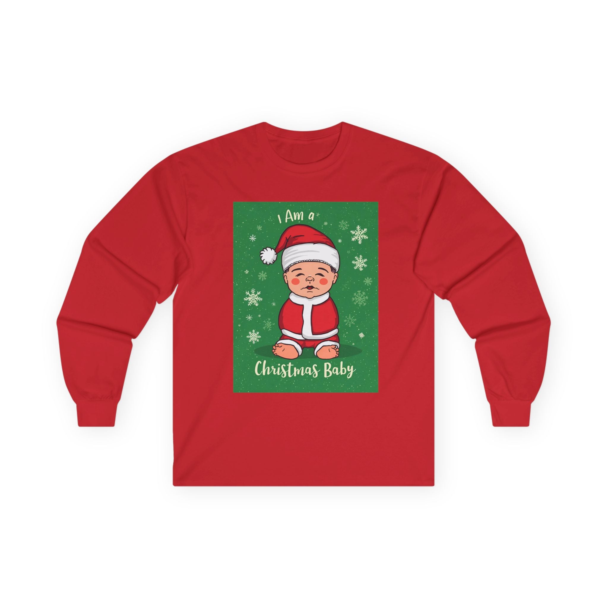 Christmas Baby Long Sleeve Tee, Holiday Shirt, Winter Apparel, Cute Baby Shirt, Unisex Holiday Clothing