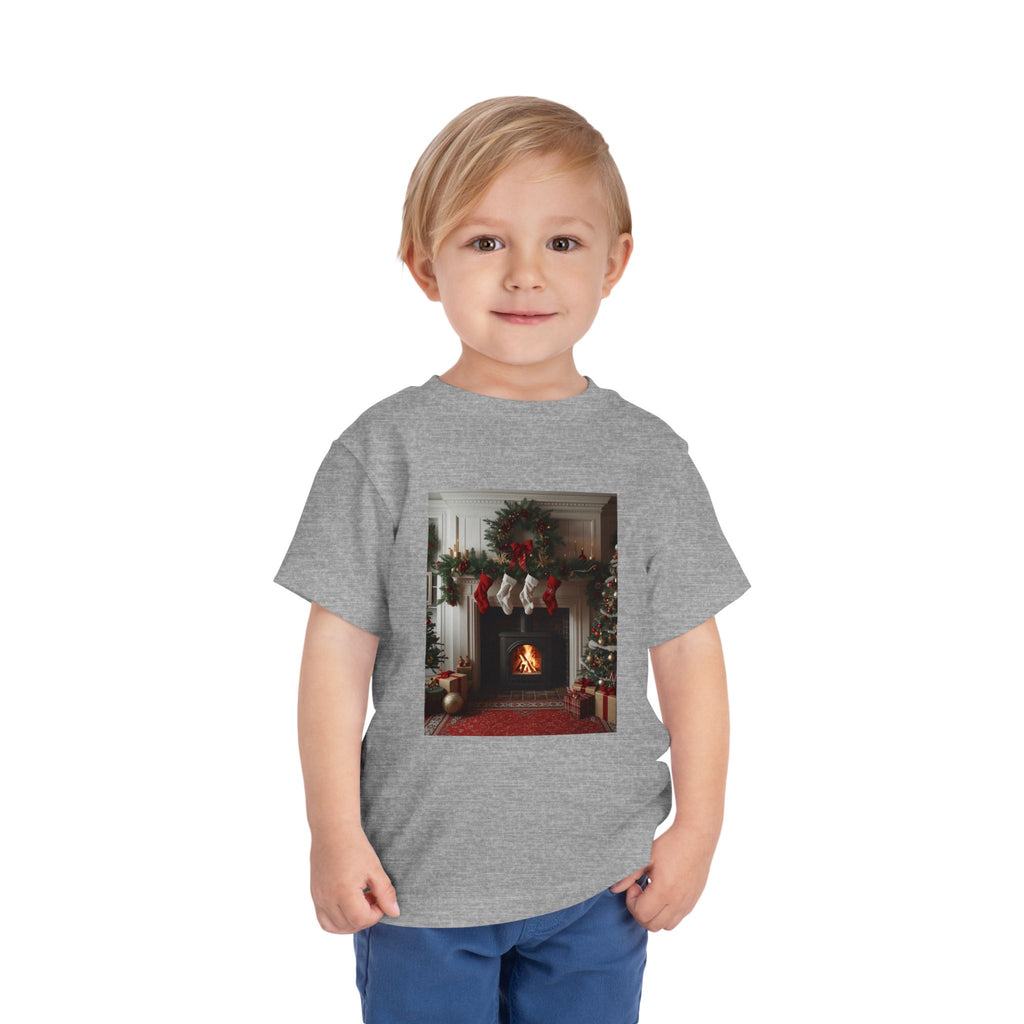 Cozy Christmas Toddler Tee, Holiday Kids Shirt, Cute Winter Tee, Toddler Christmas Outfit, Festive Short Sleeve Shirt