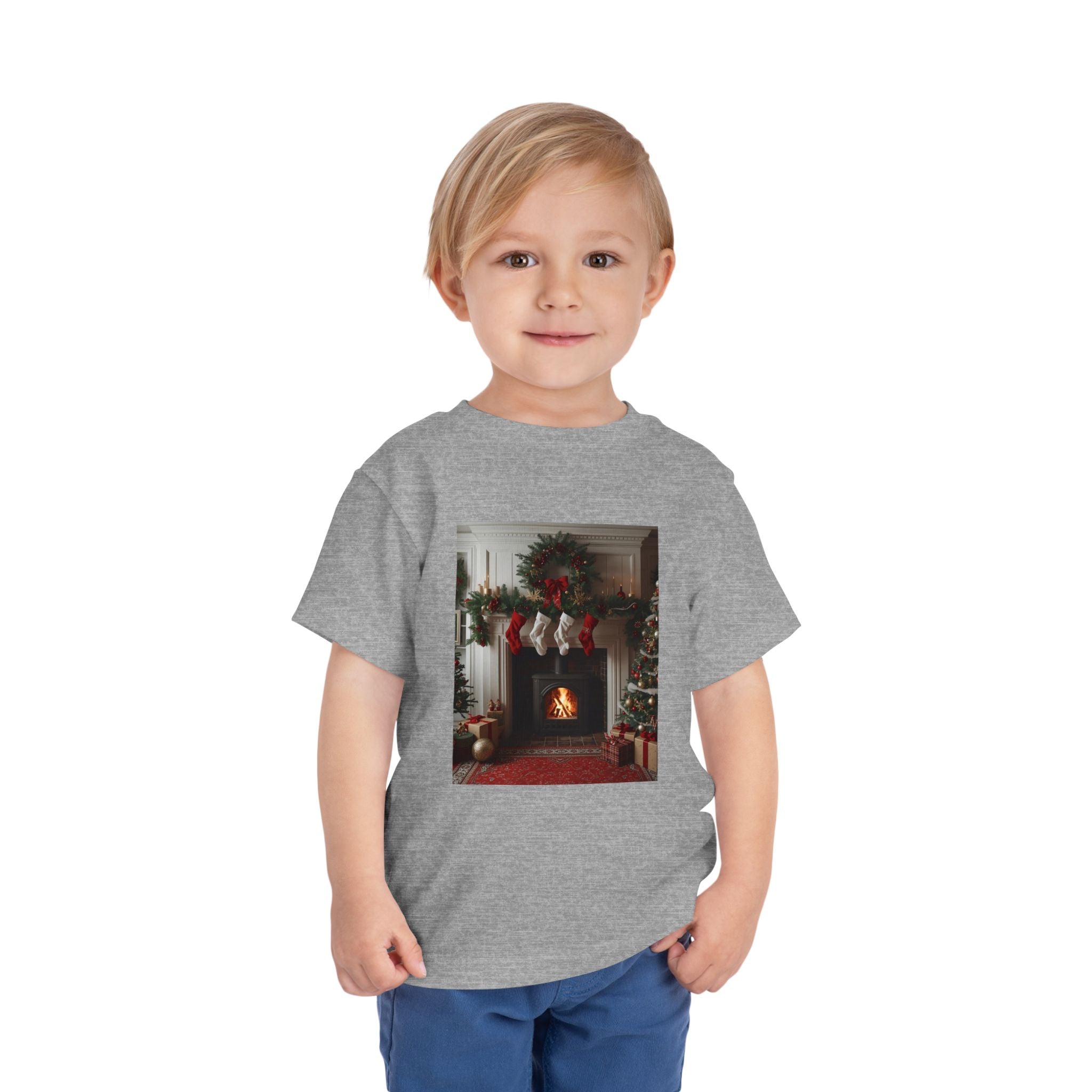 Cozy Christmas Toddler Tee, Holiday Kids Shirt, Cute Winter Tee, Toddler Christmas Outfit, Festive Short Sleeve Shirt