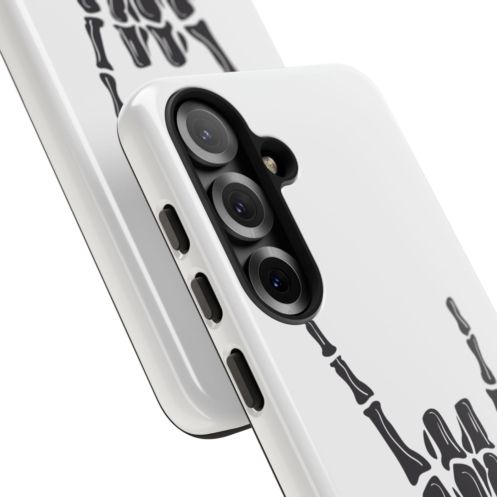 Rock On Skeleton Phone Case, Edgy Phone Cover, Tough Cases for Music Lovers, Halloween Accessories, Gifts for Him