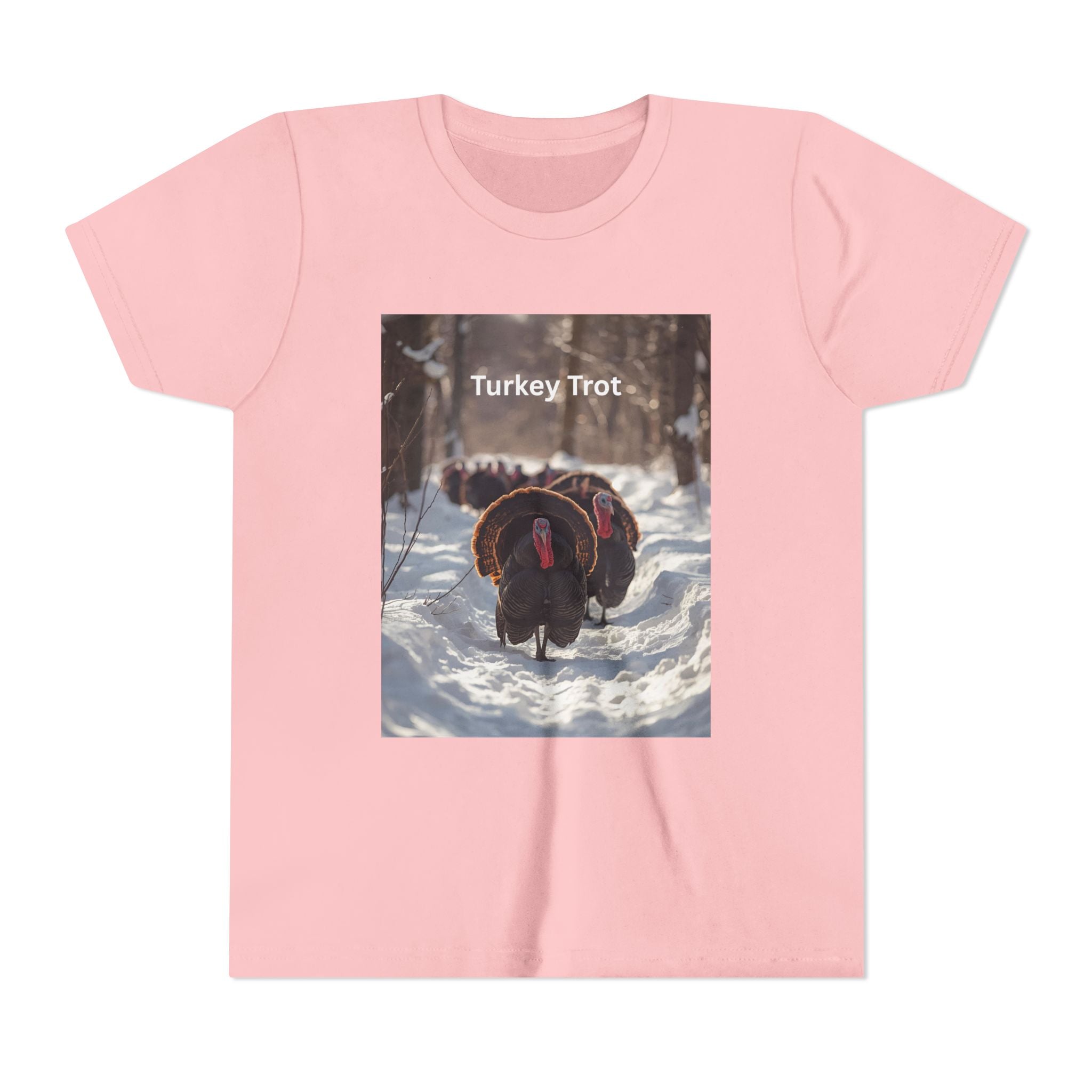 Thanksgiving Turkey Trot Youth Tee, Cute Holiday Shirt, Fall Apparel, Kids Thanksgiving Outfit, Funny Tee for Celebration