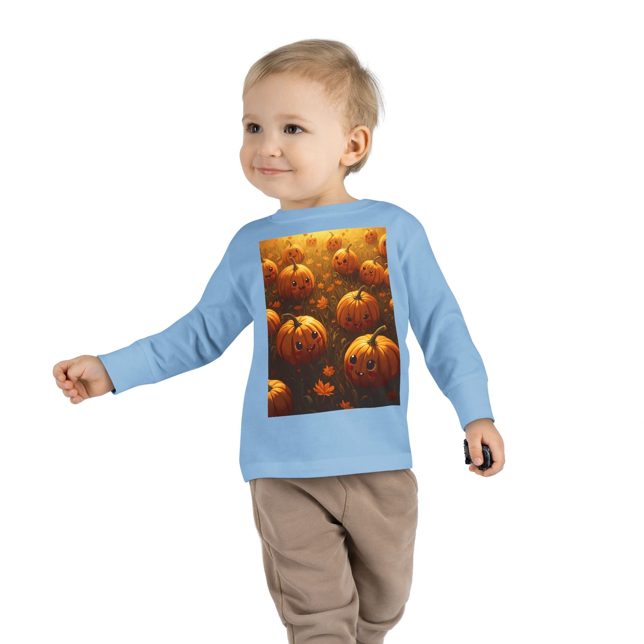 Halloween Pumpkin Toddler Long Sleeve Tee, Cute Fall Shirt, Kids Halloween Costume, Pumpkin Patch, Toddler Gift, Holiday Apparel