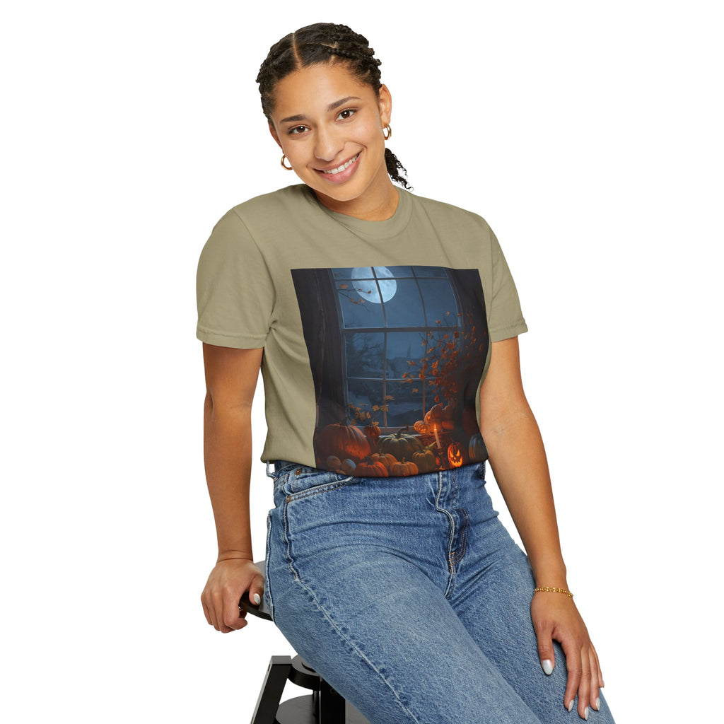 Spooky Autumn Pumpkin Vibes Halloween T-Shirt, Casual Fall Tee, Unisex Graphic Shirt, Pumpkin Lover Gift, Cozy Seasonal Apparel