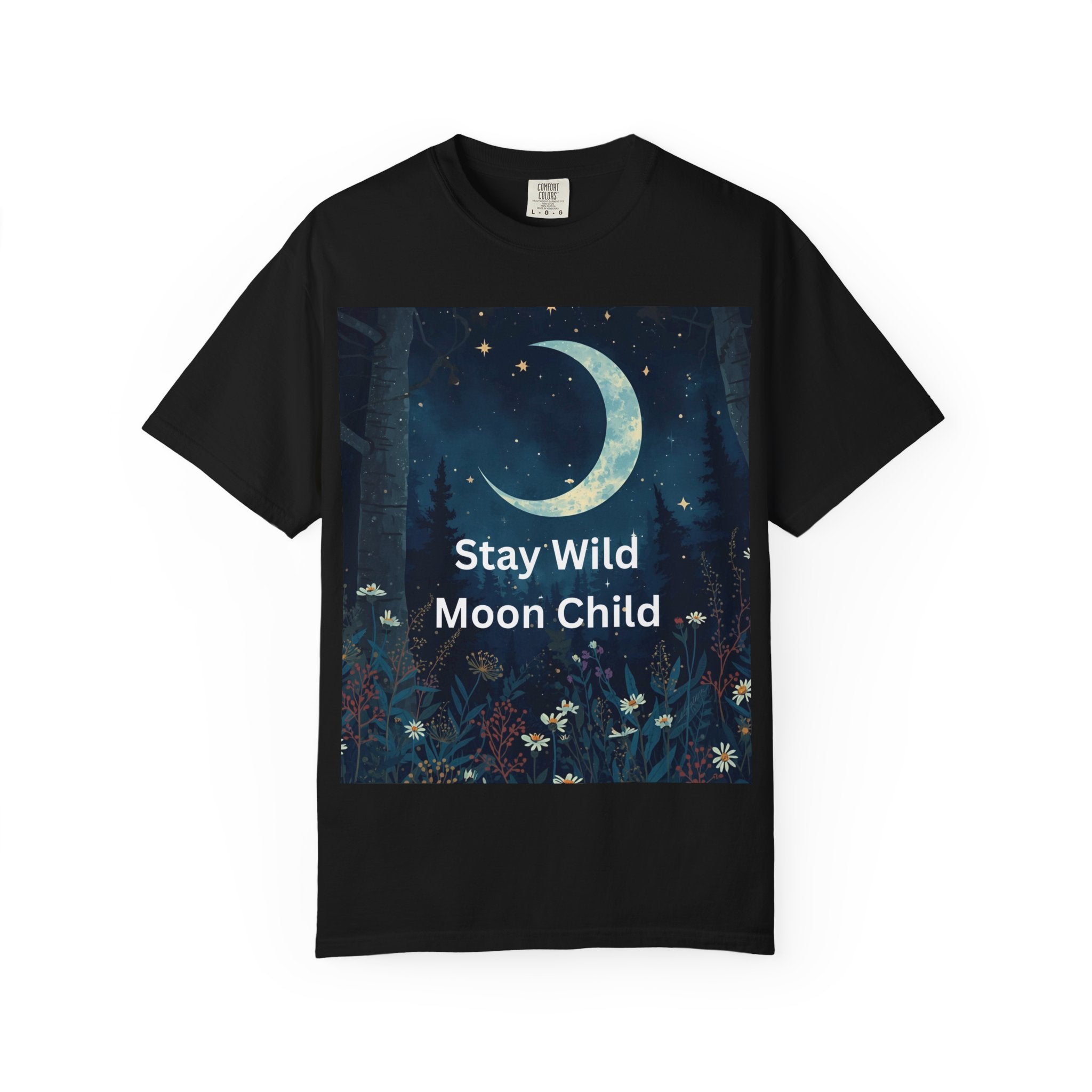 Unisex Stay Wild Moon Child T-Shirt, Stay Wild Graphic Tee, Boho Style Shirt, Gift for Nature Lovers, Vintage Vibe Apparel