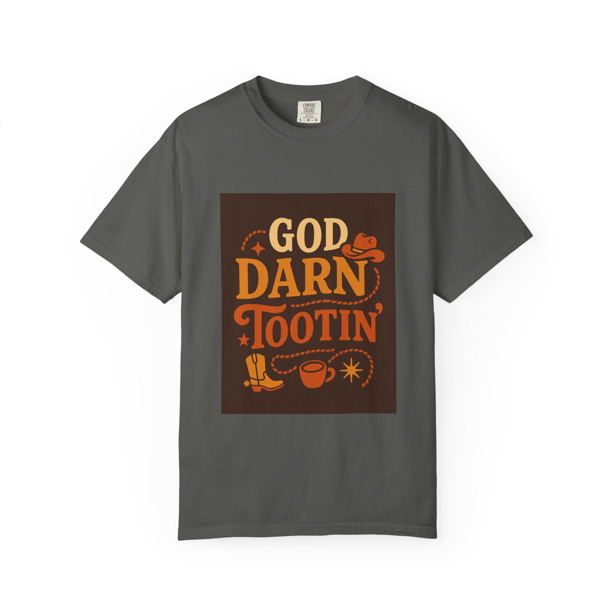 Vintage-Inspired Unisex T-Shirt with 'God Darn Tootin' Graphic - Perfect for Cowpoke Gatherings, Western Themed Events, Gift