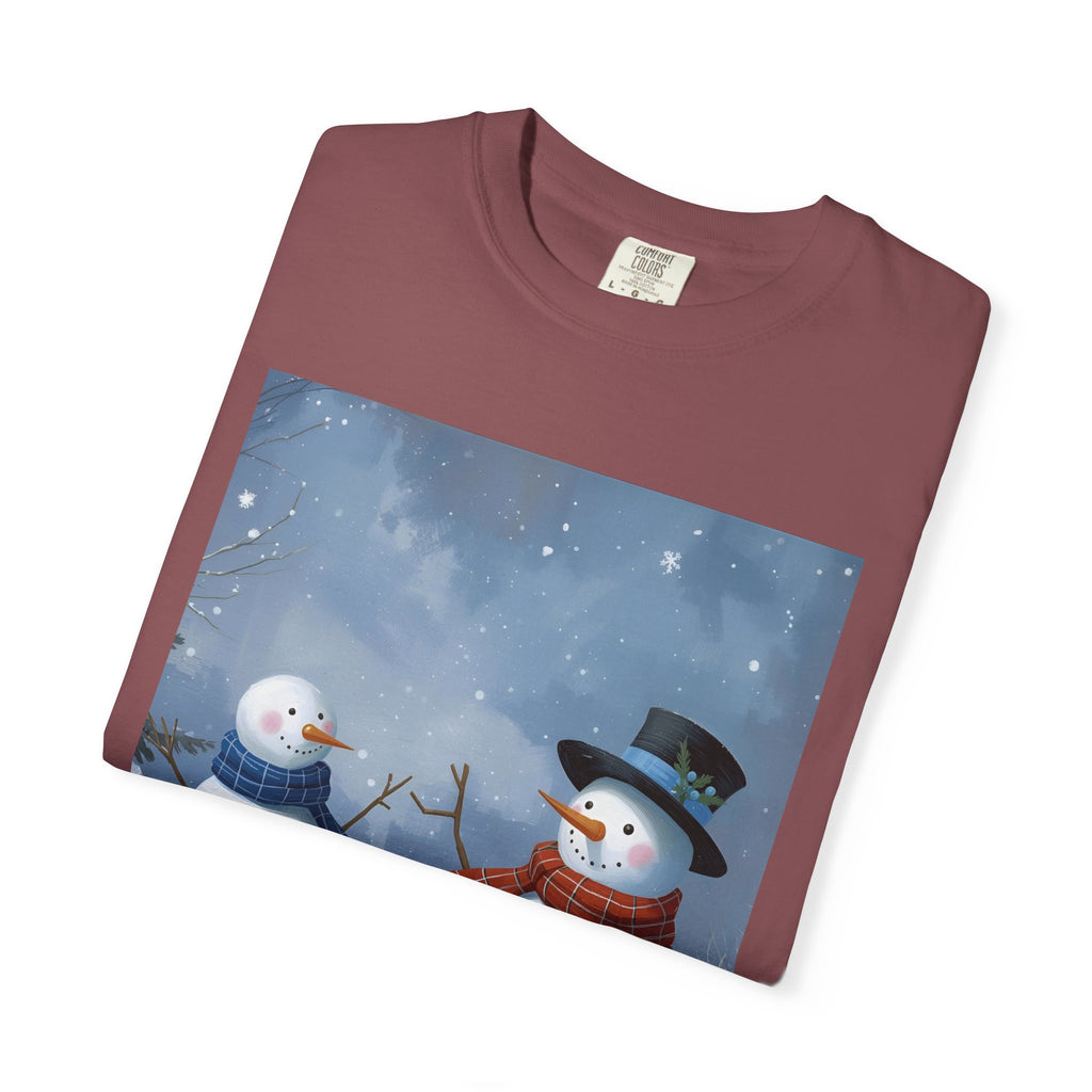 Christmas Snowman Family T-Shirt, Holiday Gift, Cozy Tee, Unisex Snowman Shirt, Festive Apparel, Winter Celebration Wear