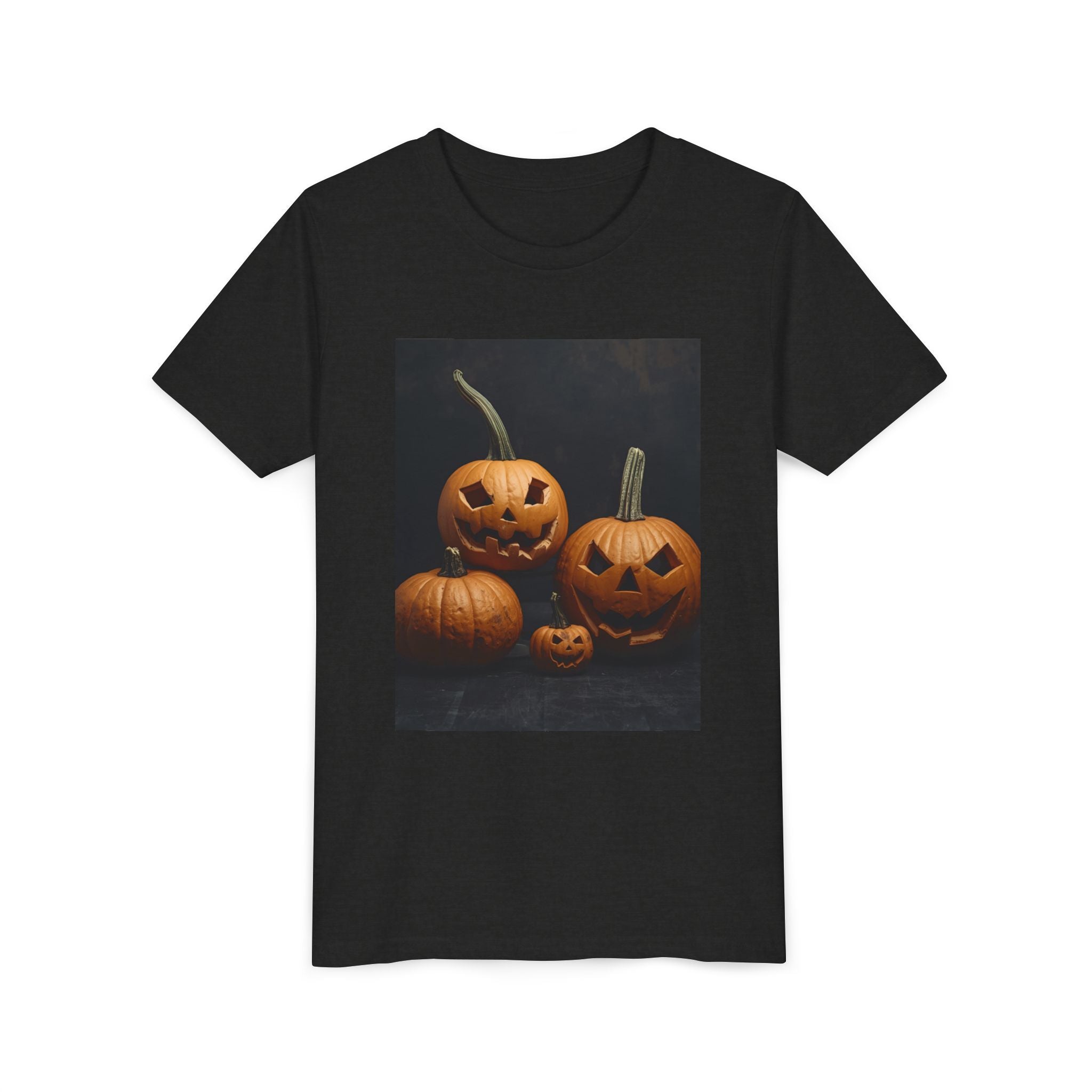 Spooky Halloween Pumpkin Youth Short Sleeve Tee