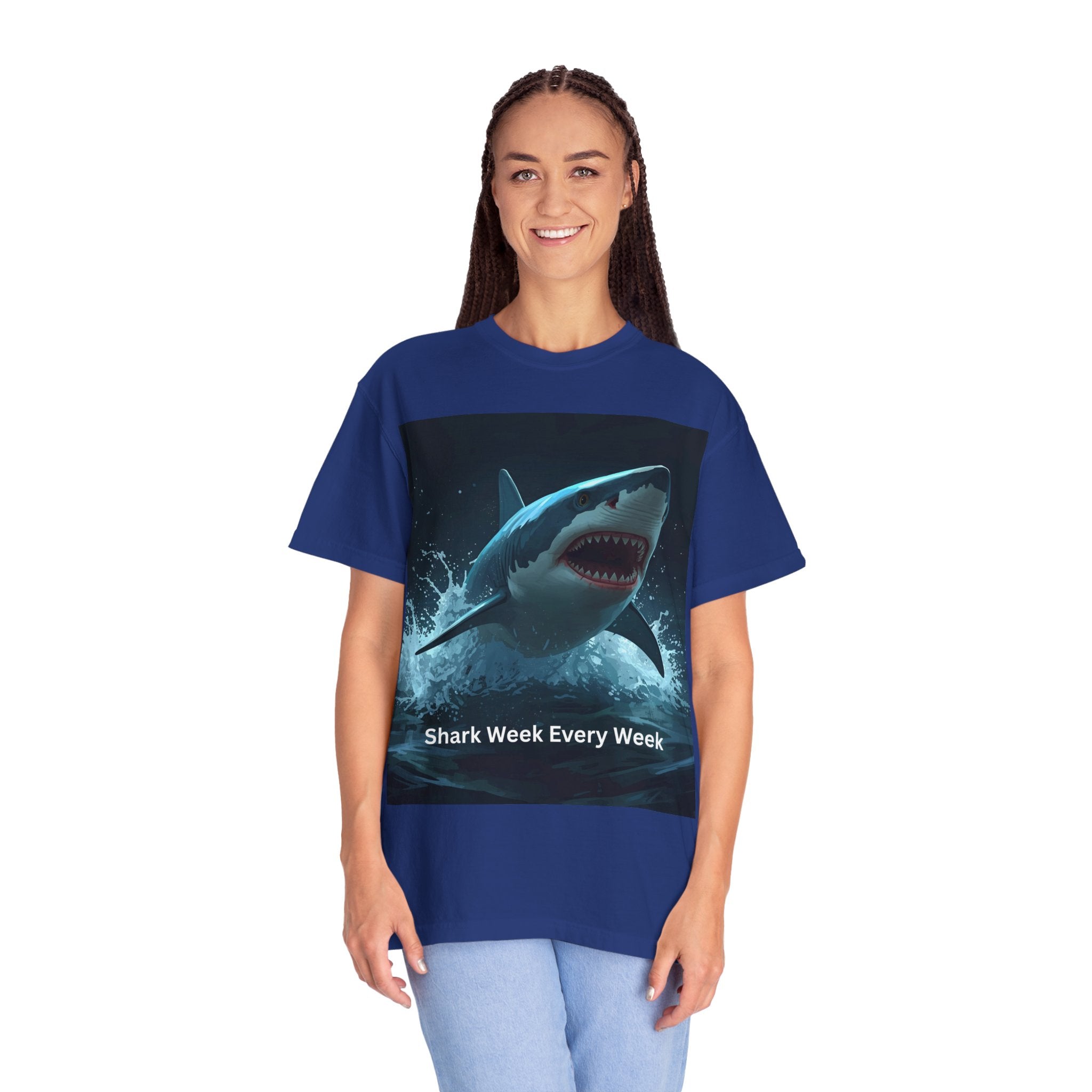 Shark Week Unisex T-Shirt | Fun Ocean Lover Tee, Summer Beachwear, Gift for Shark Fans, Party Outfit, Ocean Conservation Awareness