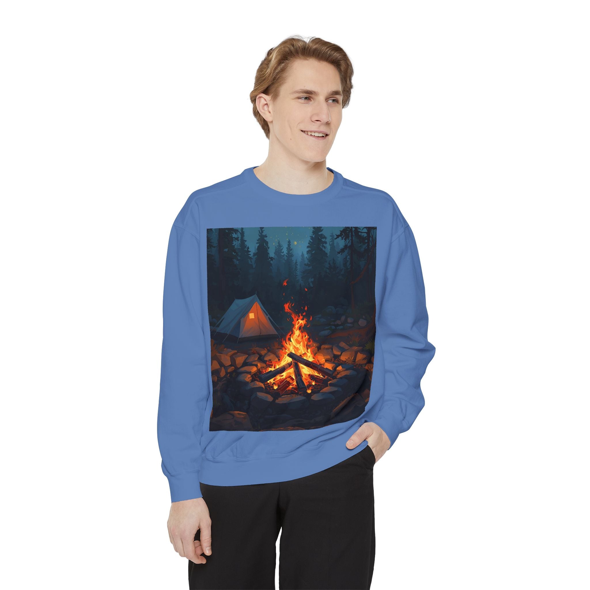 Cozy Campfire Unisex Garment-Dyed Sweatshirt
