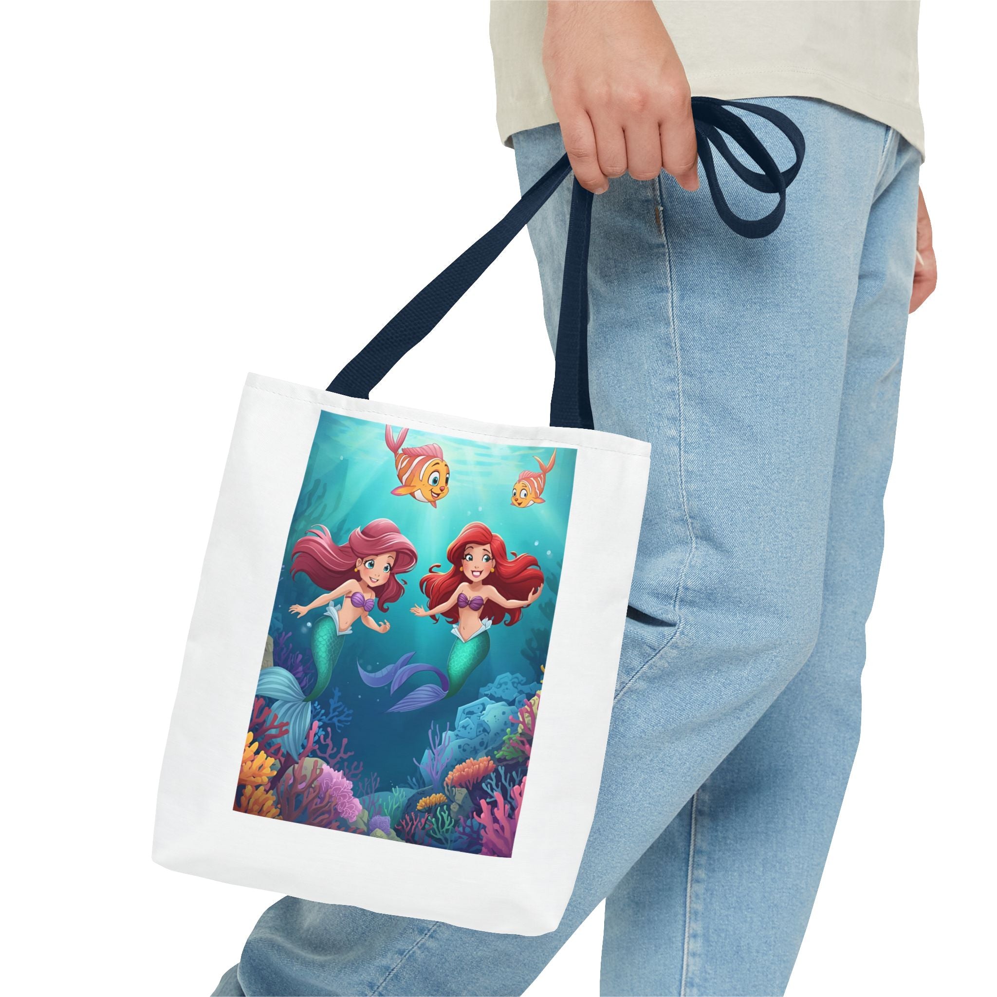 Whimsical Mermaid Tote Bag, Ocean Adventure, Beach Day Essential, Gift for Sea Lovers, Cute Shopping Bag, Summer Vibes