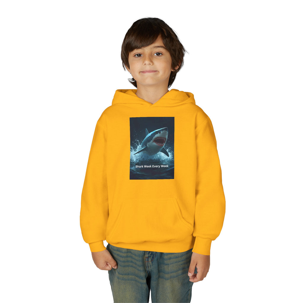 Shark Week Youth Hoodie - Fun, Comfortable Sweatshirt for Ocean Lovers, Kids Merchandise, Gift for Summer, Adventure Apparel, Sea Life Style