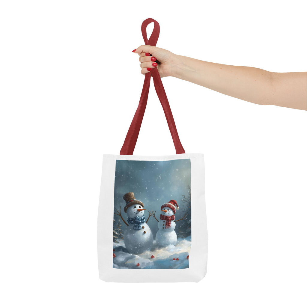 Christmas Snowman Holiday Tote Bag, Festive Bag for Christmas, Winter Shopping, Gift for Her, Reusable Eco-Friendly, Merry Holidays