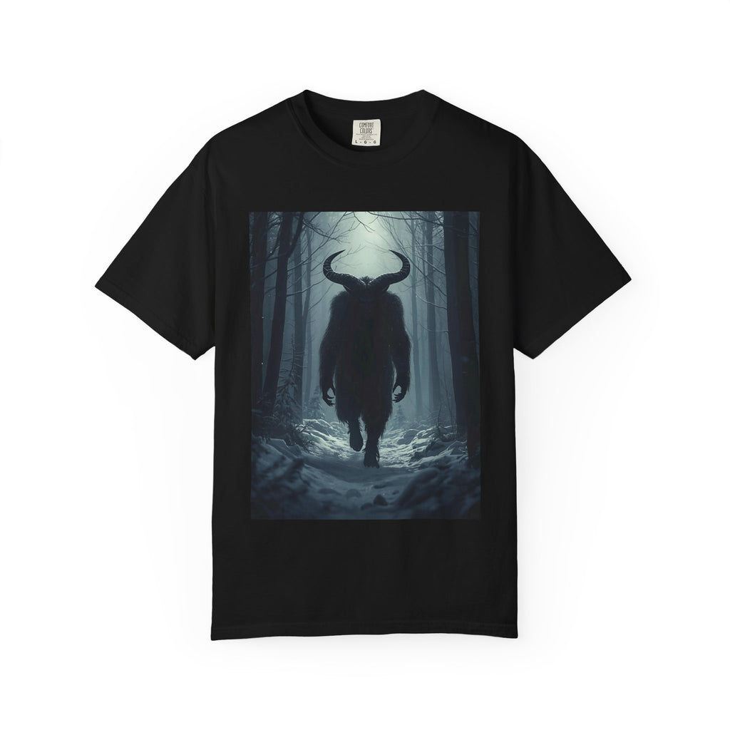 Spooky Mysterious Forest Creature Unisex Garment-Dyed T-Shirt | Unisex Tee, Graphic T-Shirt, Vintage Style, Nature Lover Gift, Unique Artwear