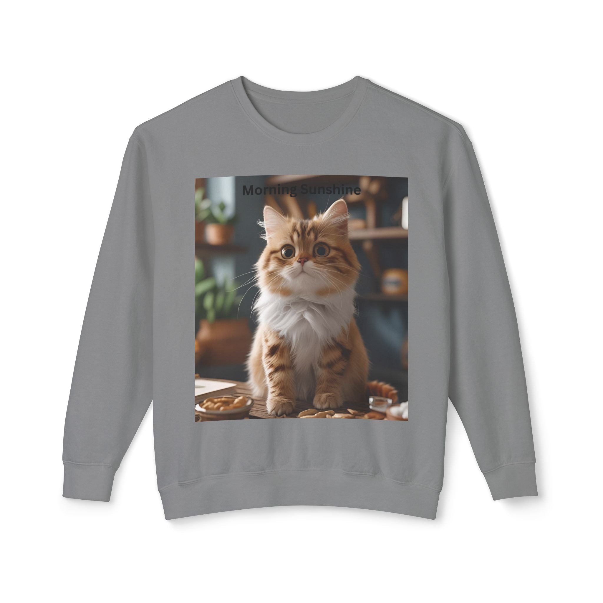 Cute Cat Crewneck Sweatshirt, Cozy Sweatshirt, Gift for Cat Lovers, Funny Cat Apparel, Casual Outfit, Pet Lover Gift