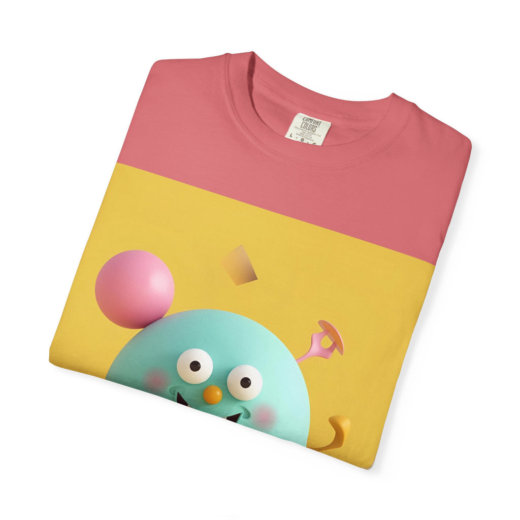 Playful Colorful Cartoon T-Shirt, Fun Graphic Tee, Summer Casual Wear, Gift for Kids and Adults, Birthday Party Outfit, Unique Design