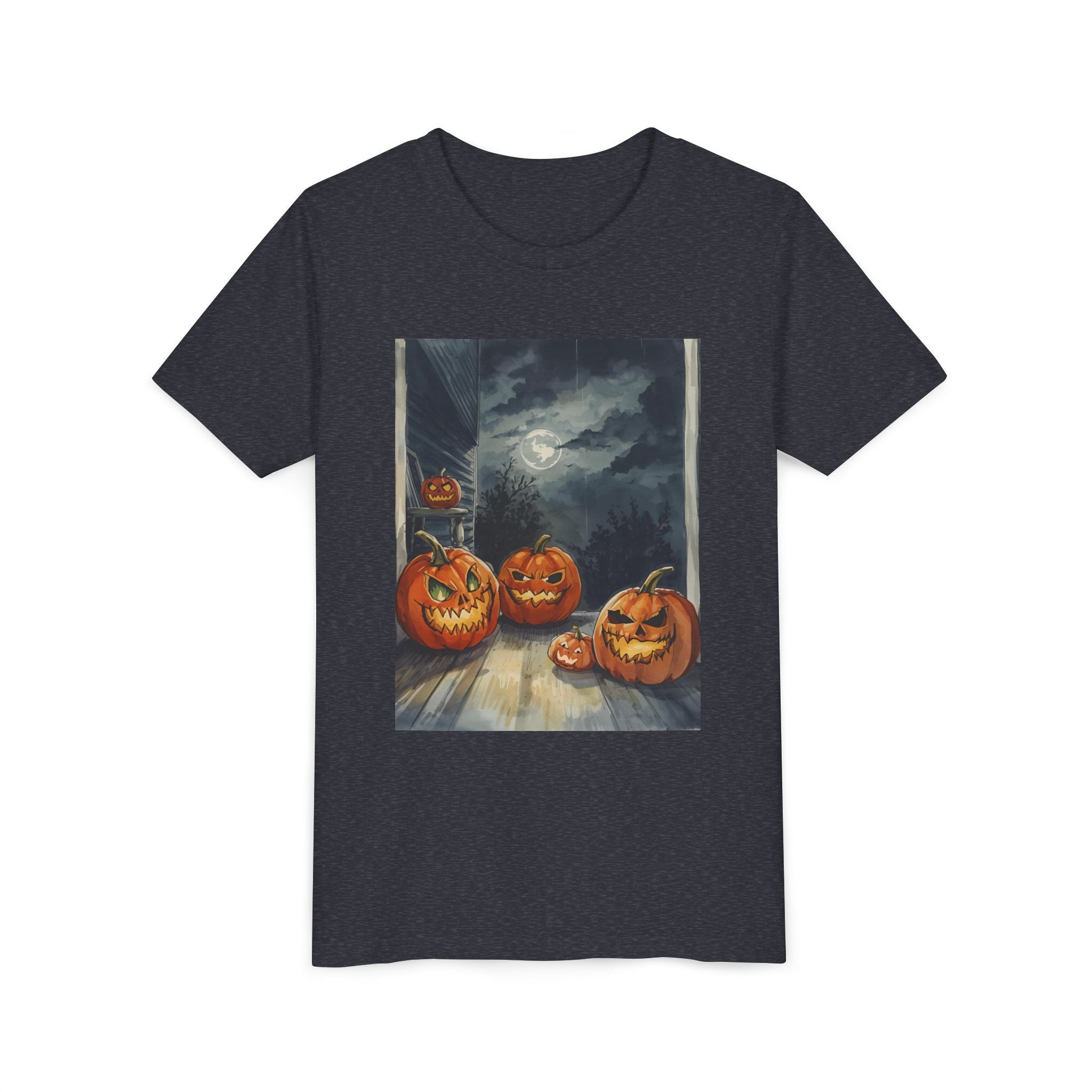 Halloween Pumpkin Spooky Youth Short Sleeve Tee