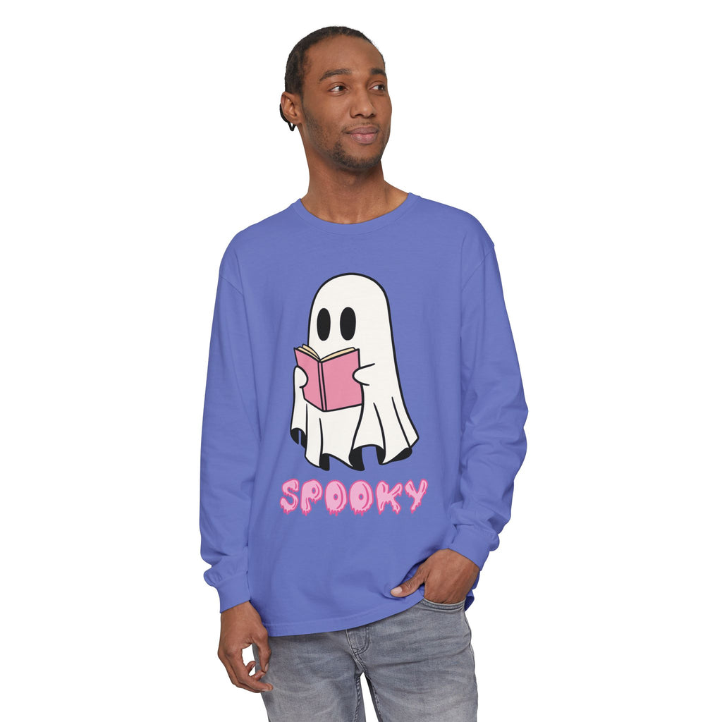 Spooky Ghost Long Sleeve T-Shirt, Halloween Shirt, Unisex Tee, Cozy Casual Apparel, Ghost Reading Book Design, Perfect for Fall [...]