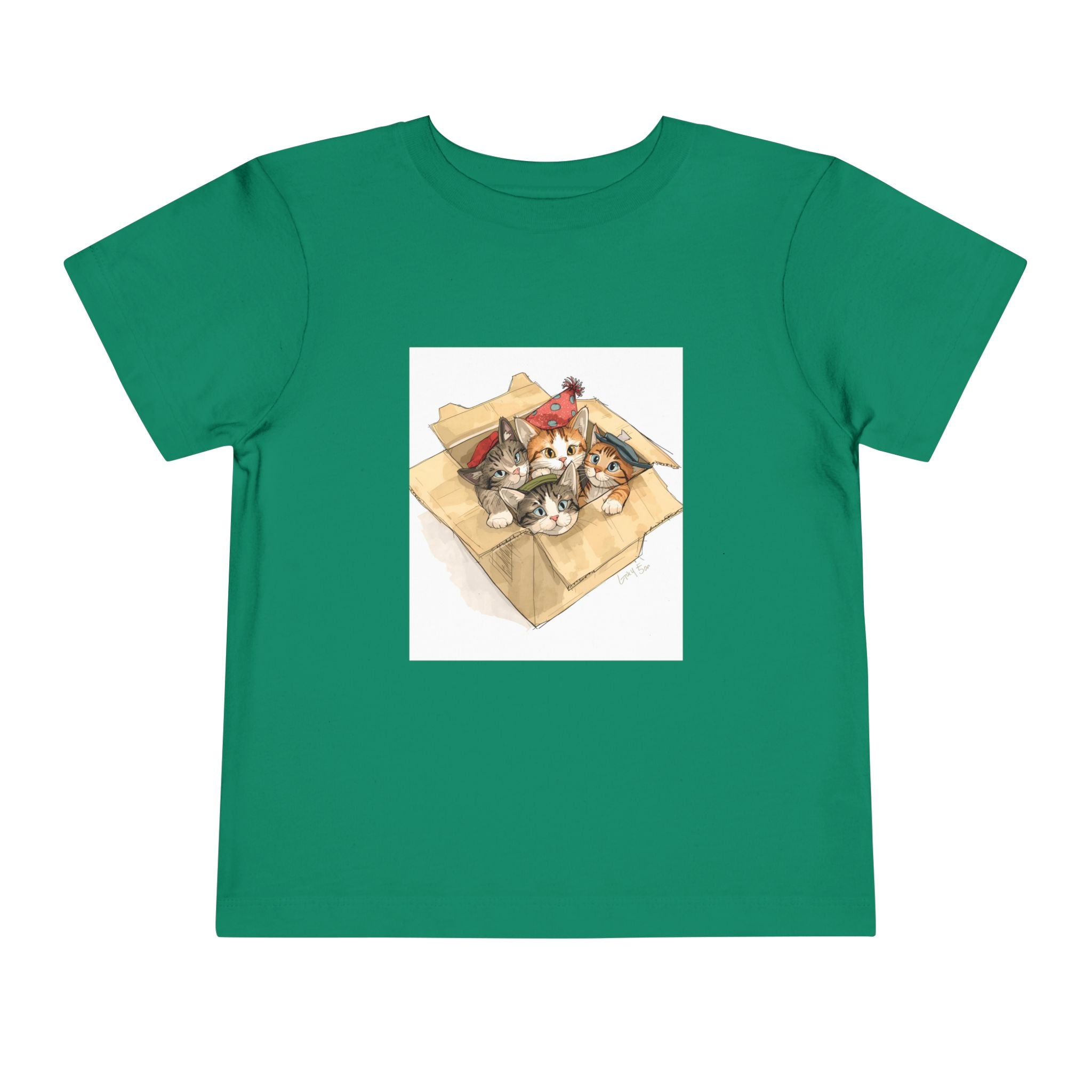 Cute Kittens In Box Toddler Short Sleeve Tee
