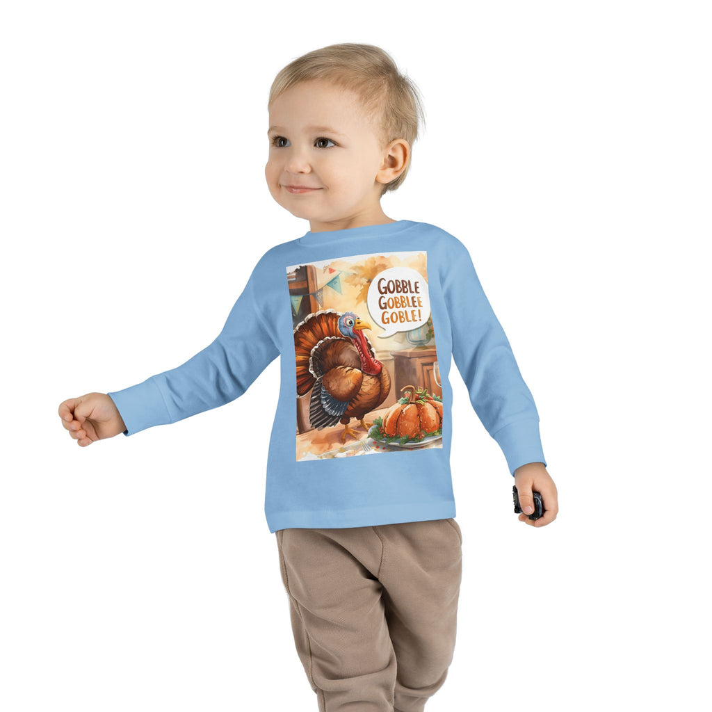 Thanksgiving Turkey Toddler Long Sleeve Tee