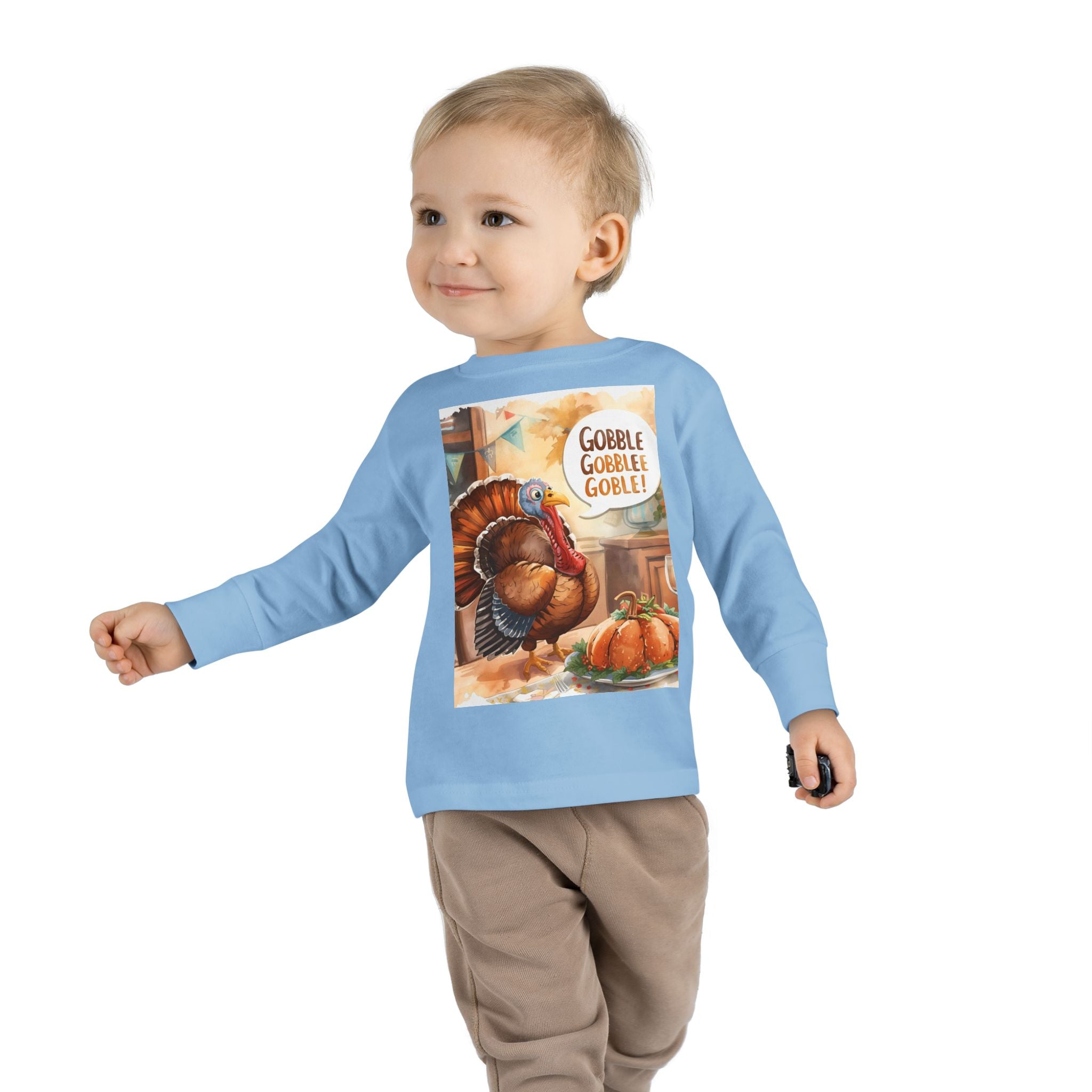 Thanksgiving Turkey Toddler Long Sleeve Tee