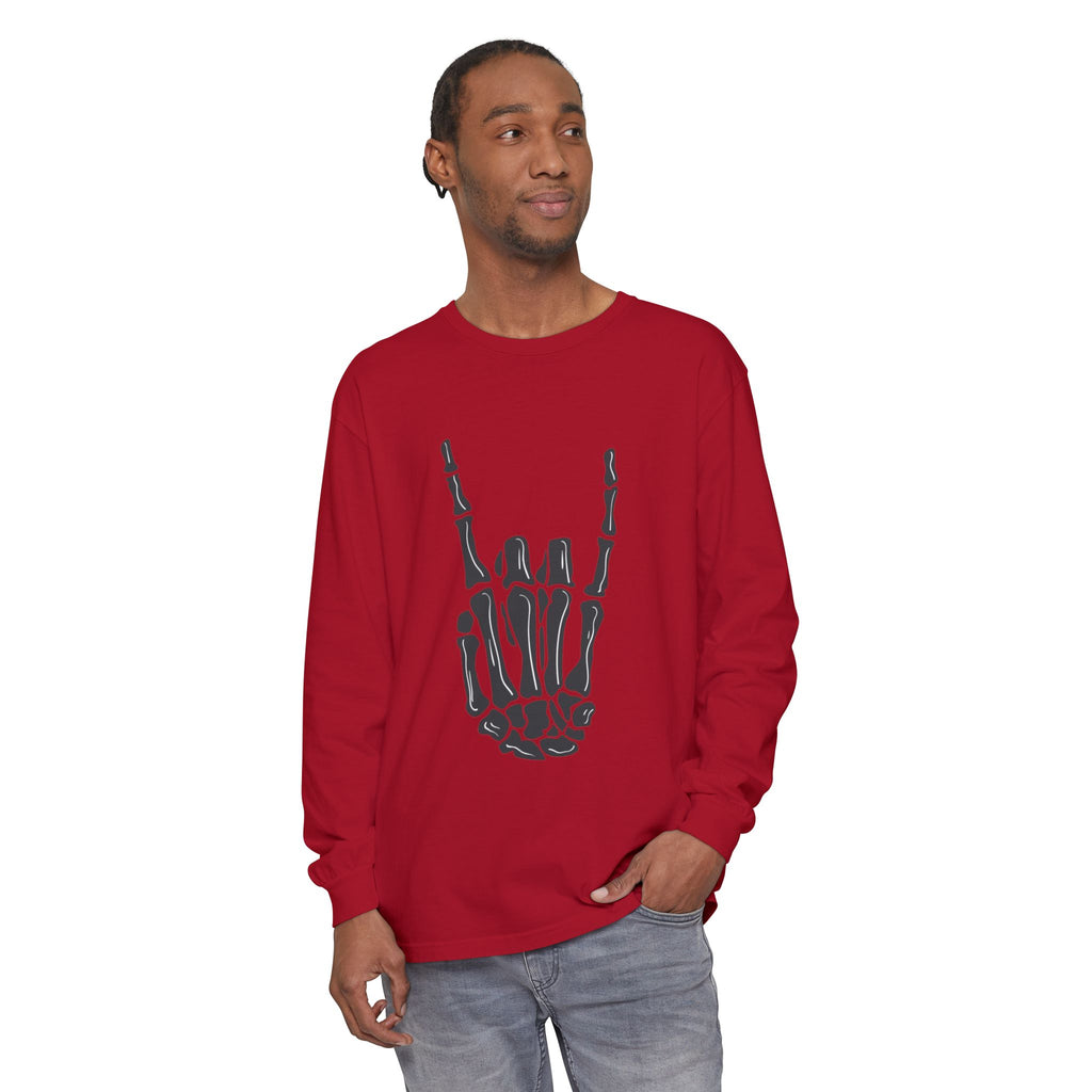 Rock On Unisex Garment-dyed Long Sleeve T-Shirt