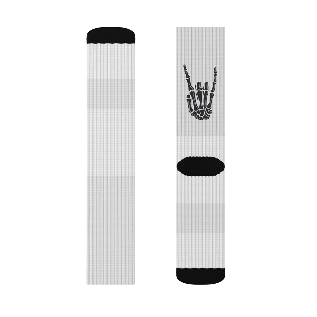 Rock On Sublimation Socks | Cool Gift for Music Lovers, Stylish Footwear for Festivals, Unique Accessory for Everyday Wear, Unisex Fun Socks