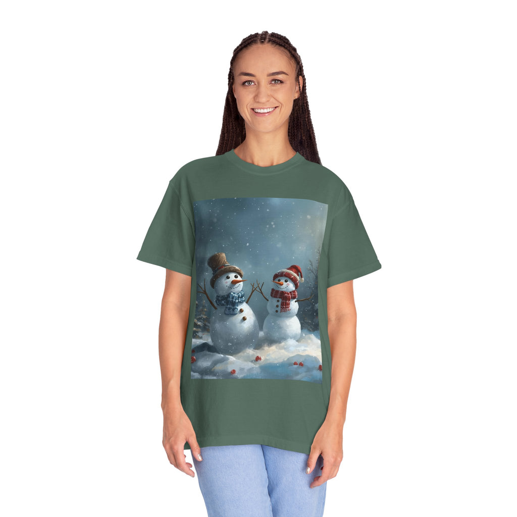 Christmas Winter Snowman T-Shirt, Festive Holiday Tee, Family Holiday Shirt, Cozy Winter Outfit, Seasonal Gift Idea