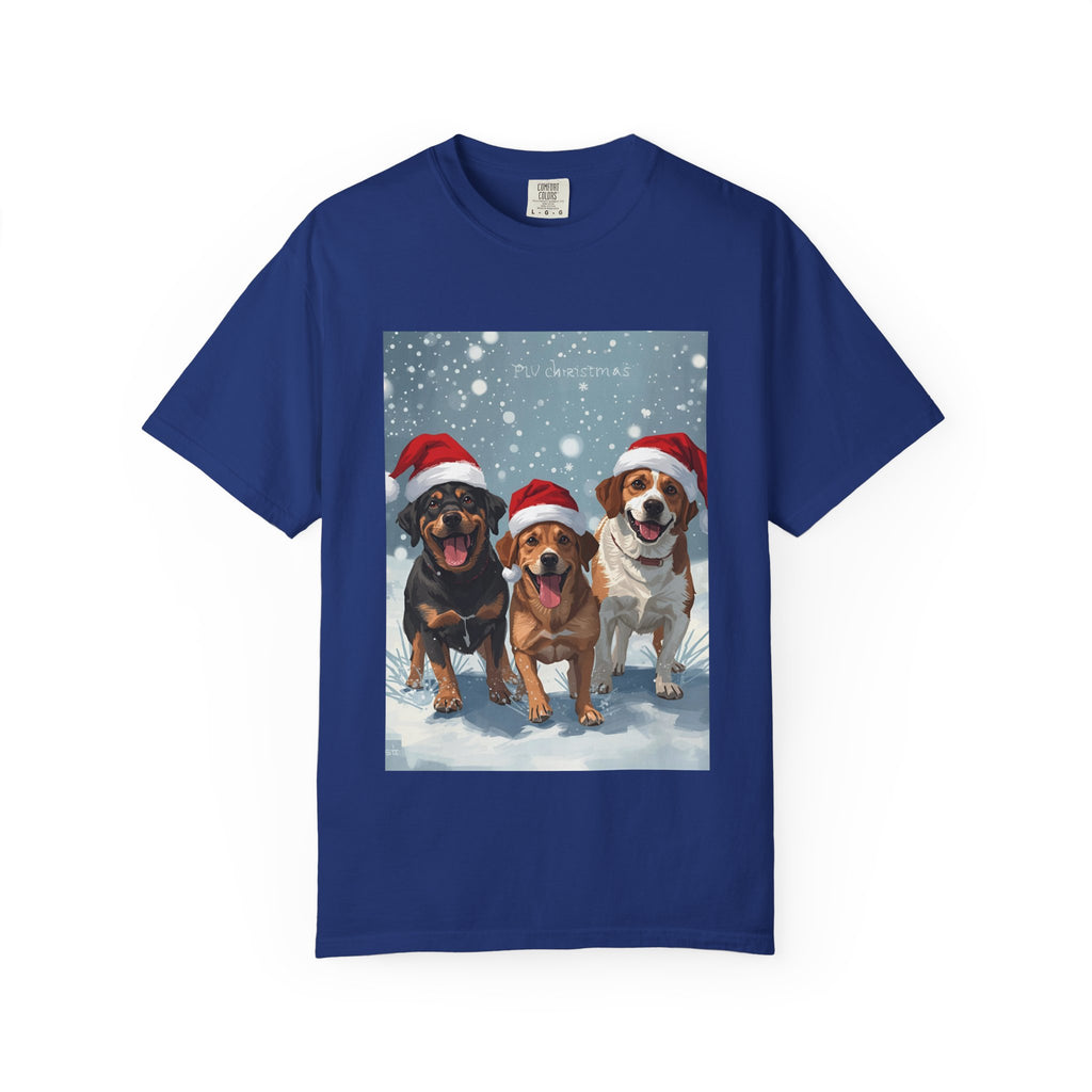 Cute Festive Dog Christmas T-Shirt, Unisex Holiday Tee, Cute Pet Lover Shirt, Christmas Apparel, Dog-Themed Gift, Winter Wear, Fun Family Outfit