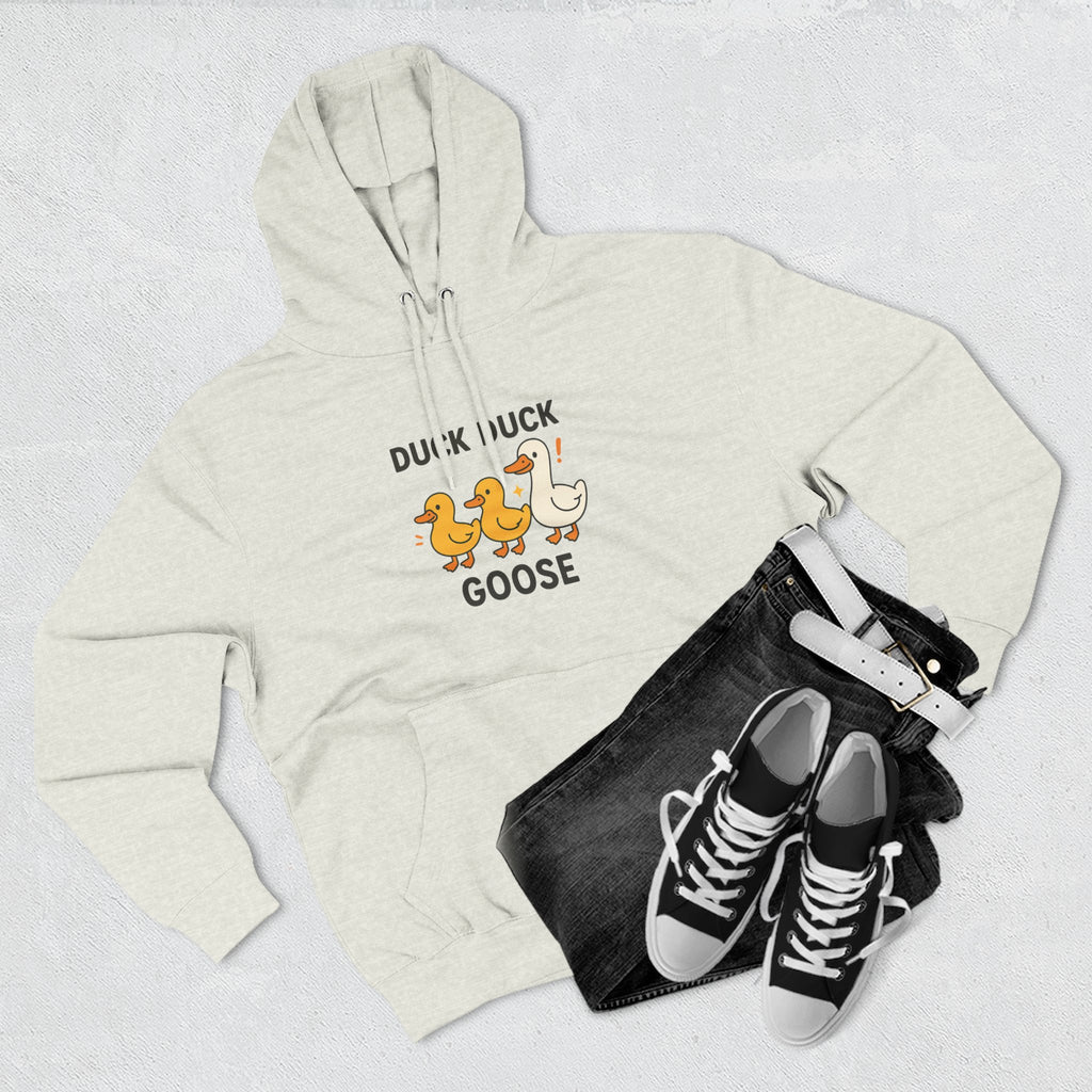 Cute Duck Duck Goose Hoodie, Funny Fleece Sweatshirt, Gift for Kids and Adults, Perfect for Fall and Casual Wear