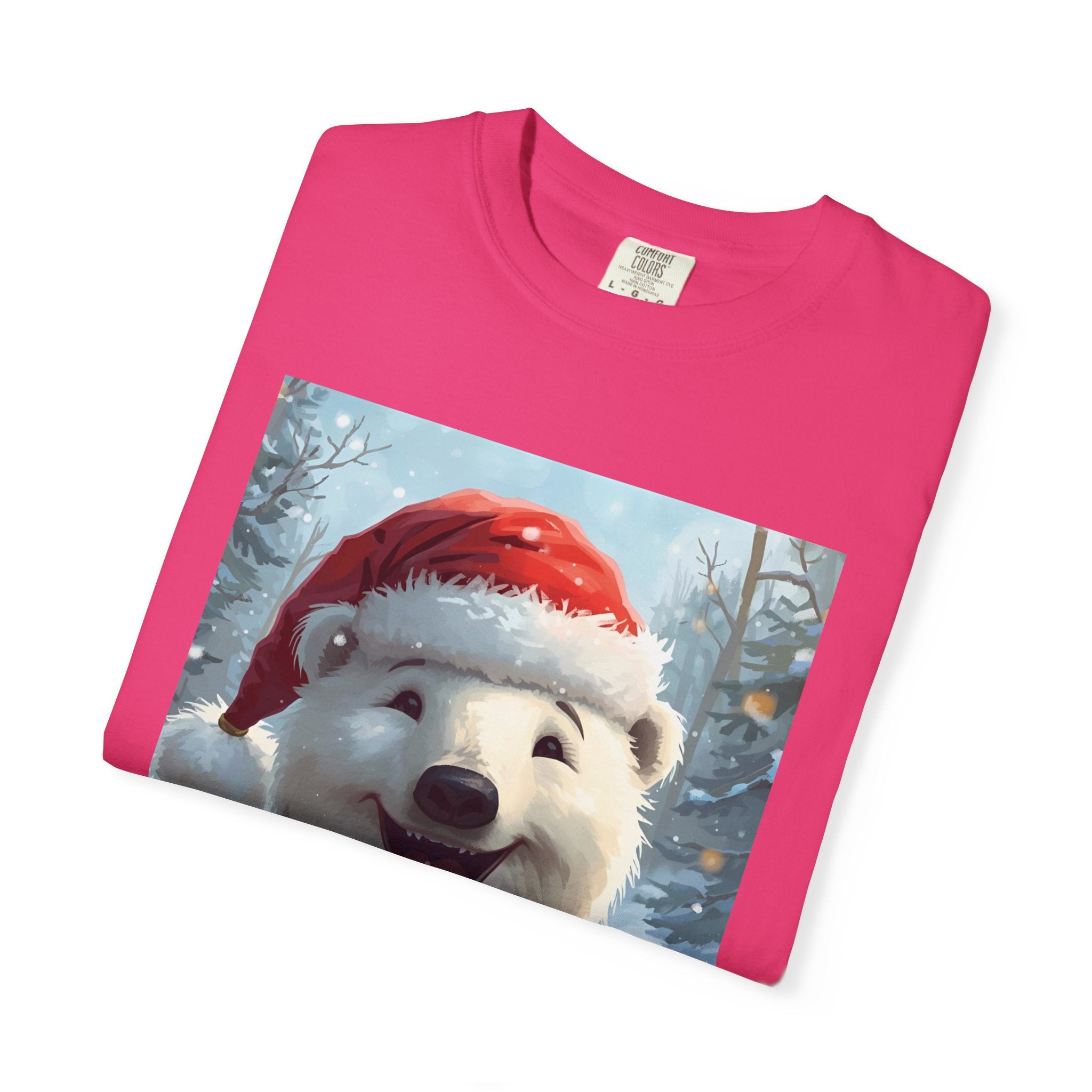 Christmas Polar Bear T-Shirt, Holiday Tee, Winter Apparel, Gift For Animal Lovers, Festive Casual Wear