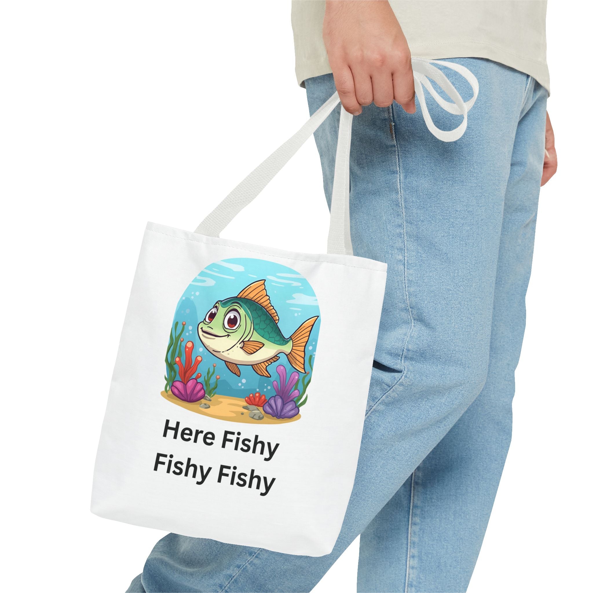 Here Fishy Fishy Fishy Tote Bag (AOP)