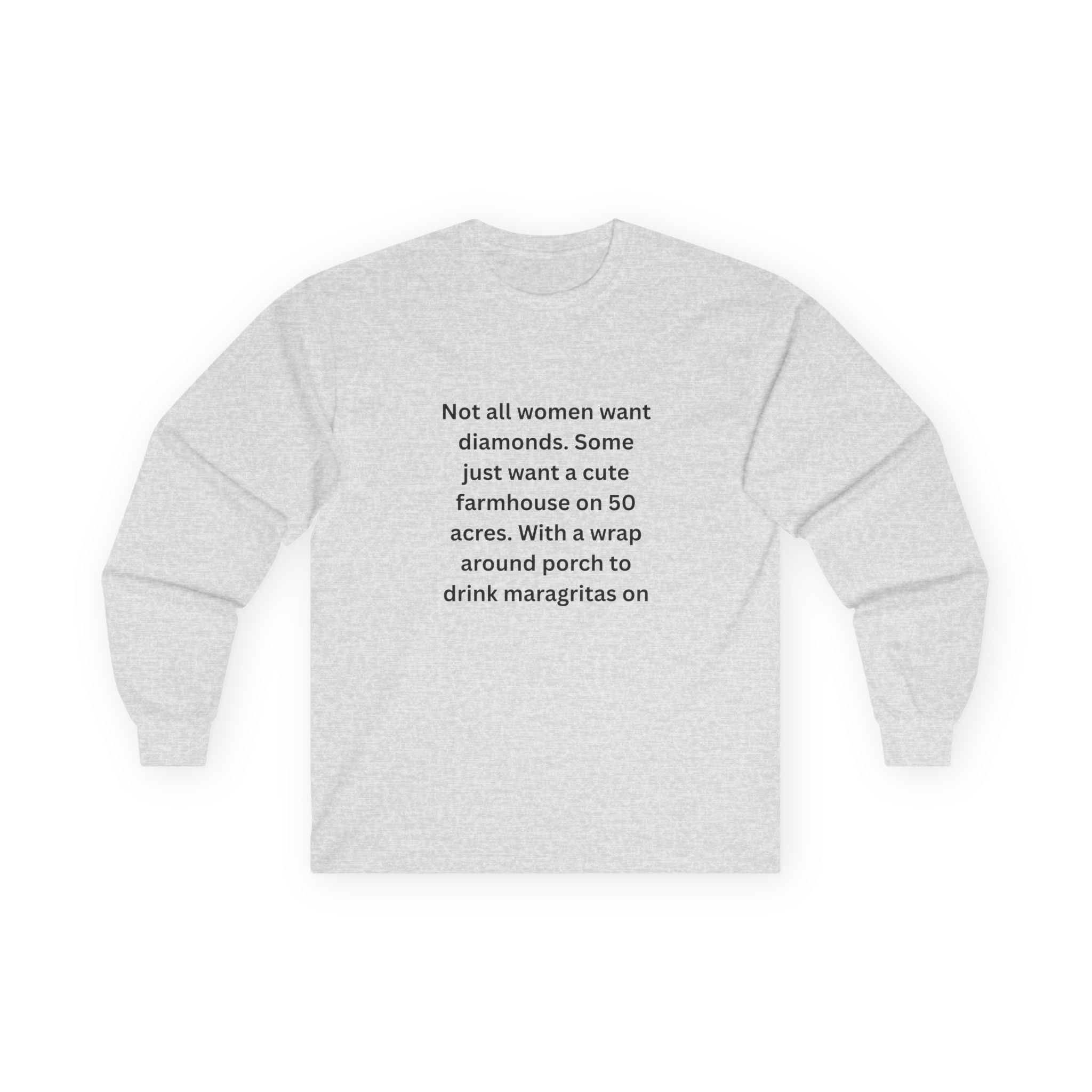 Farmhouse Dreams Long Sleeve Tee - Cute Gift for Women, Relaxed Fit Shirt, Cozy Casual Wear, Farm Life Inspiration, Gift for Her