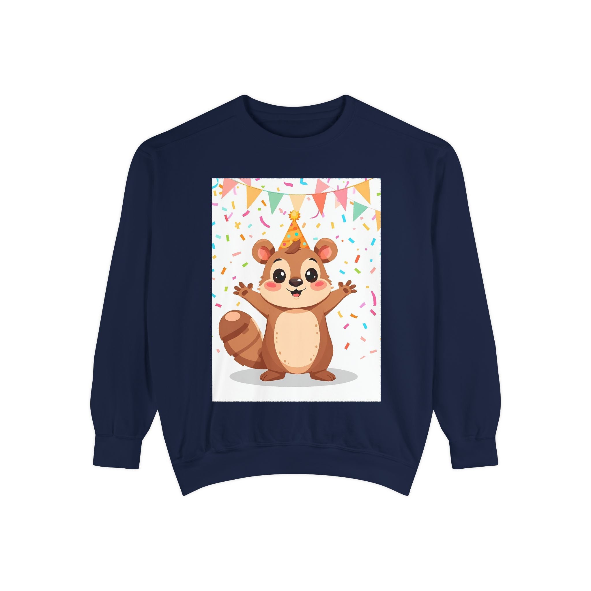 Party Animal With Squirl Unisex Garment-Dyed Sweatshirt