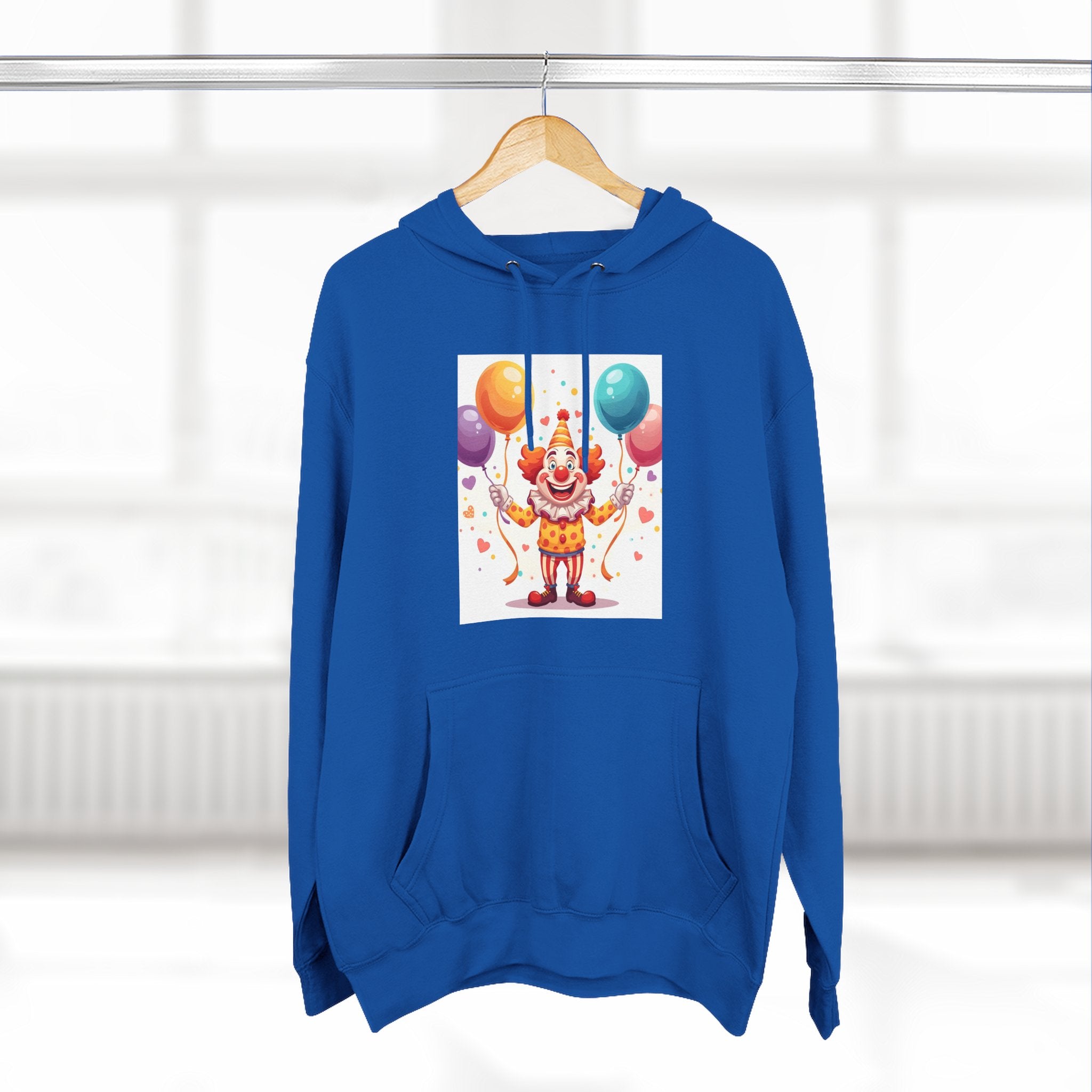 Clown Funny Three-Panel Fleece Hoodie