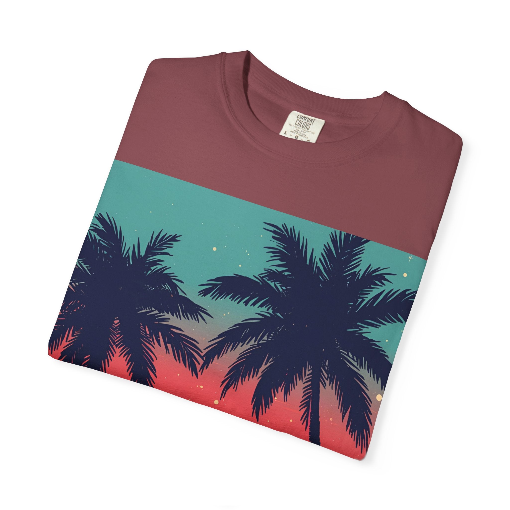 Tropical Sunset Unisex Garment-Dyed T-shirt