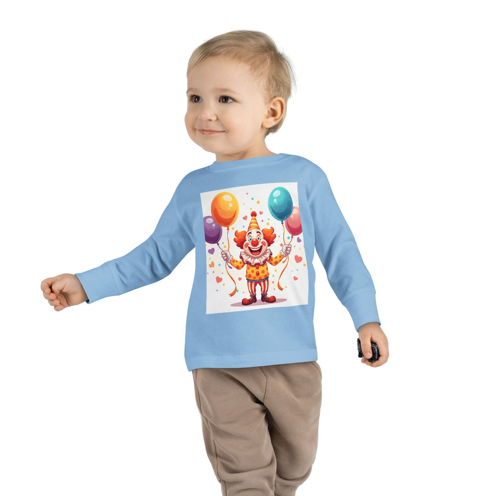 Funny Clown Toddler Long Sleeve Tee