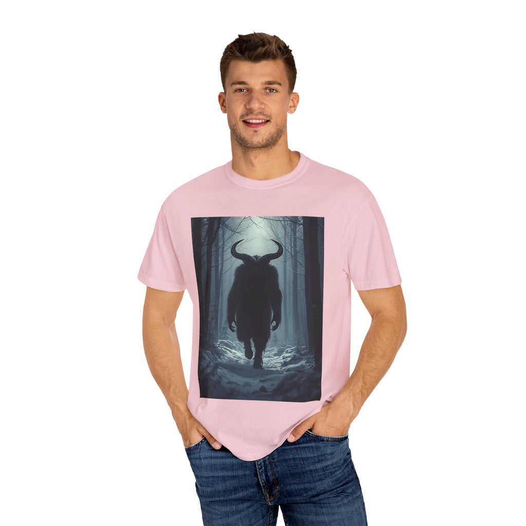 Spooky Mysterious Forest Creature Unisex Garment-Dyed T-Shirt | Unisex Tee, Graphic T-Shirt, Vintage Style, Nature Lover Gift, Unique Artwear